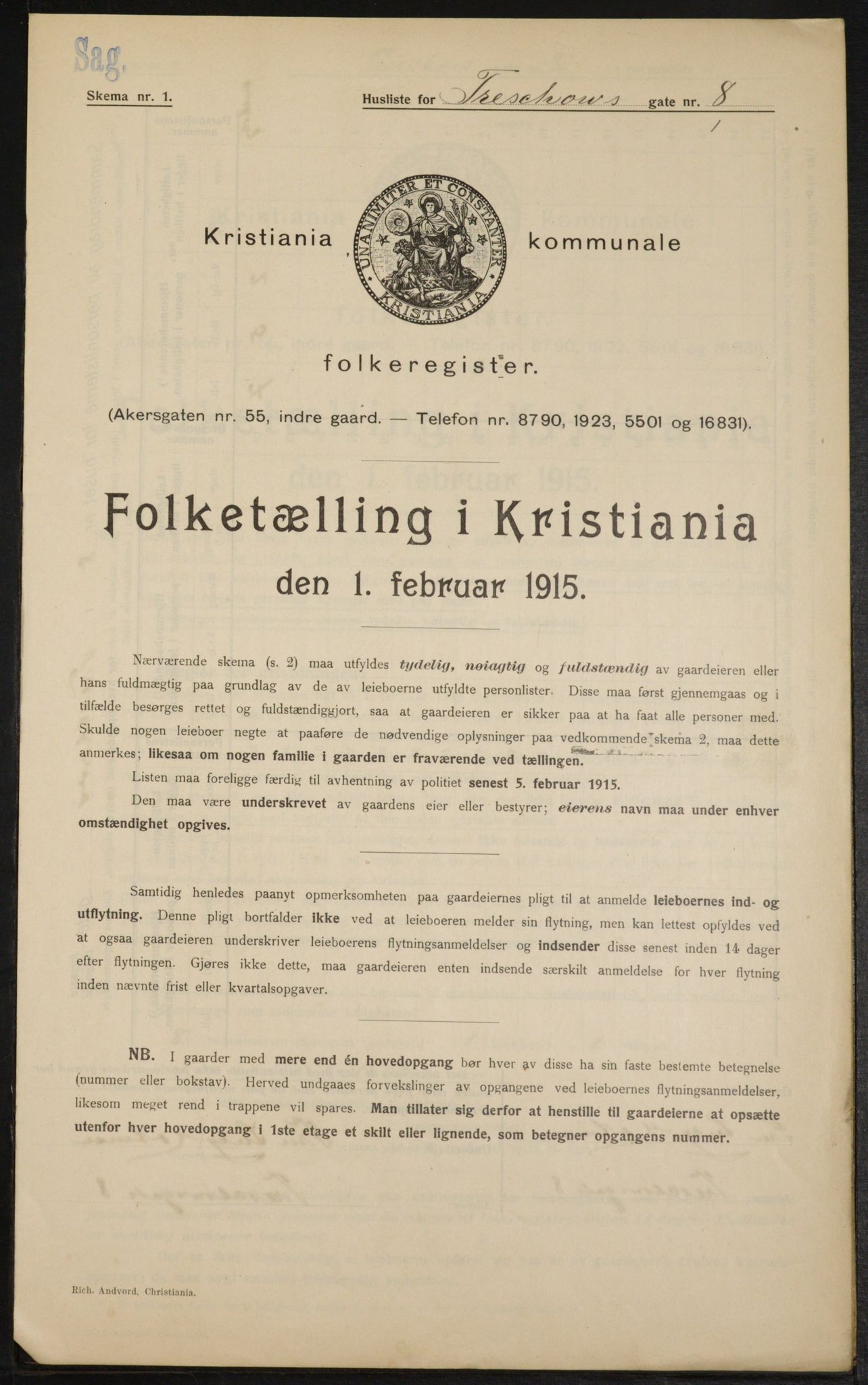 OBA, Municipal Census 1915 for Kristiania, 1915, p. 115793