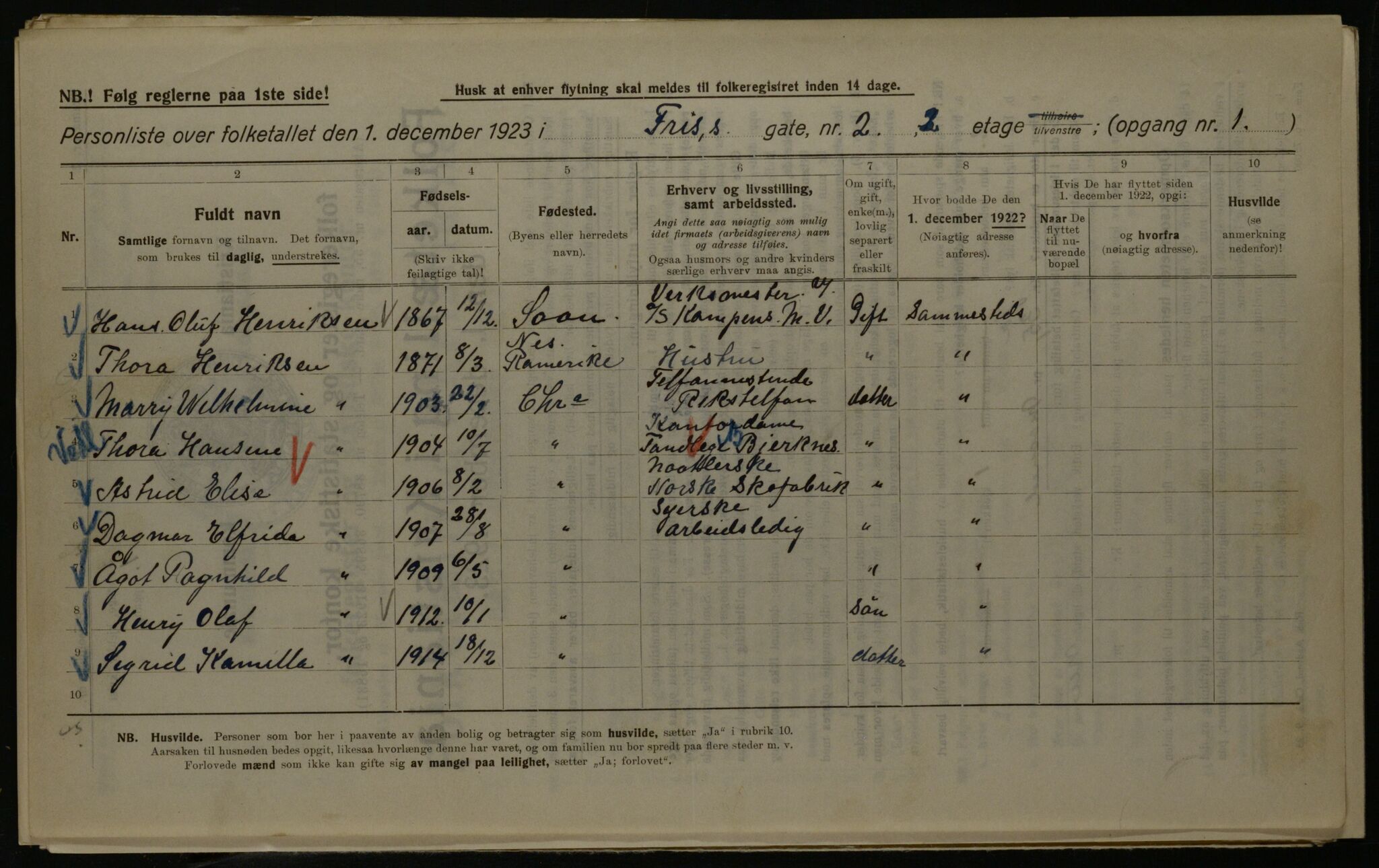 OBA, Municipal Census 1923 for Kristiania, 1923, p. 30163