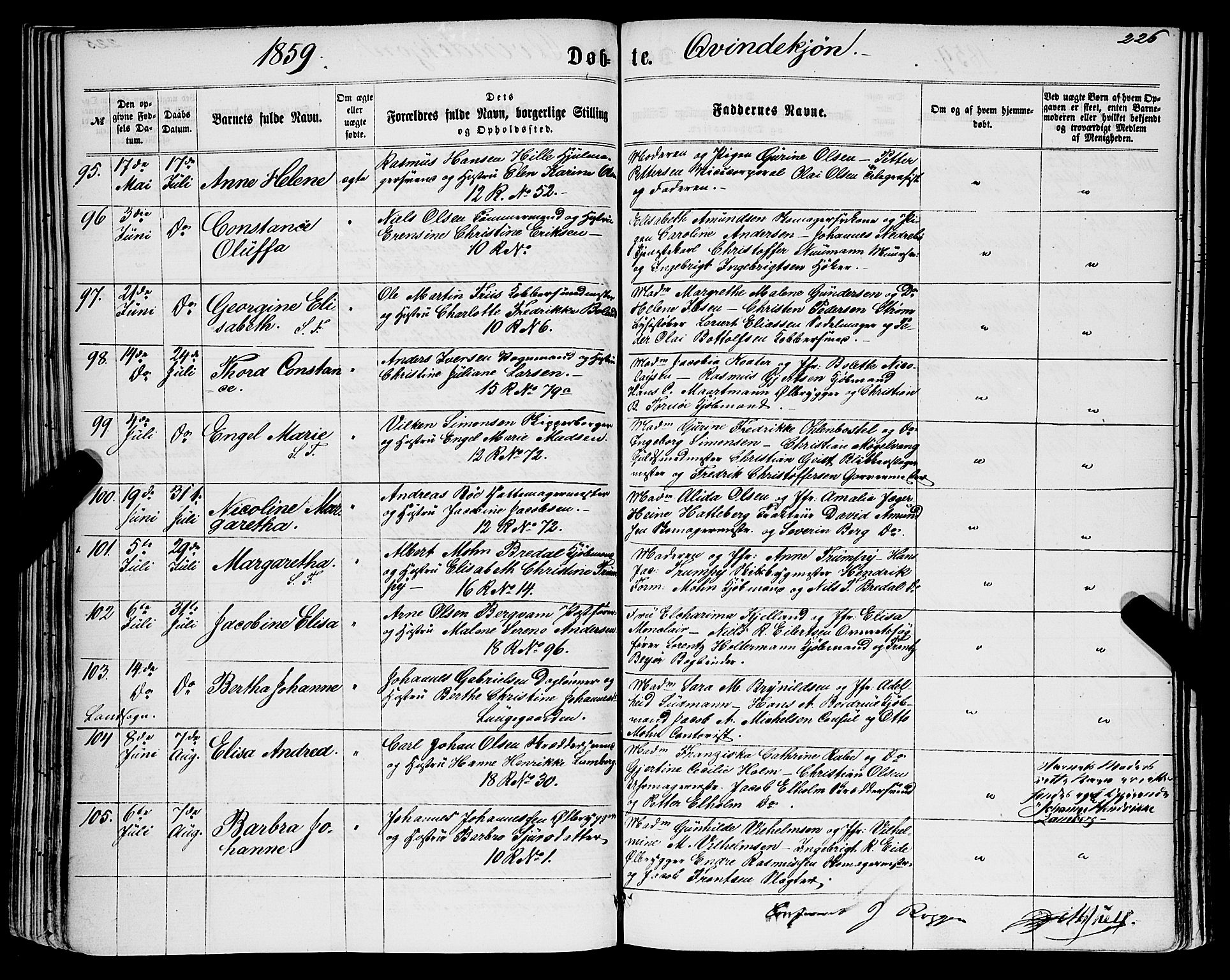 Domkirken sokneprestembete, AV/SAB-A-74801/H/Haa/L0021: Parish register (official) no. B 4, 1859-1871, p. 226