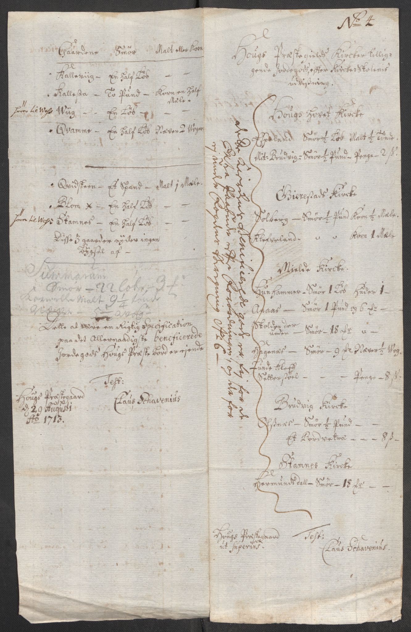 Rentekammeret inntil 1814, Reviderte regnskaper, Fogderegnskap, AV/RA-EA-4092/R51/L3195: Fogderegnskap Nordhordland og Voss, 1713, p. 195