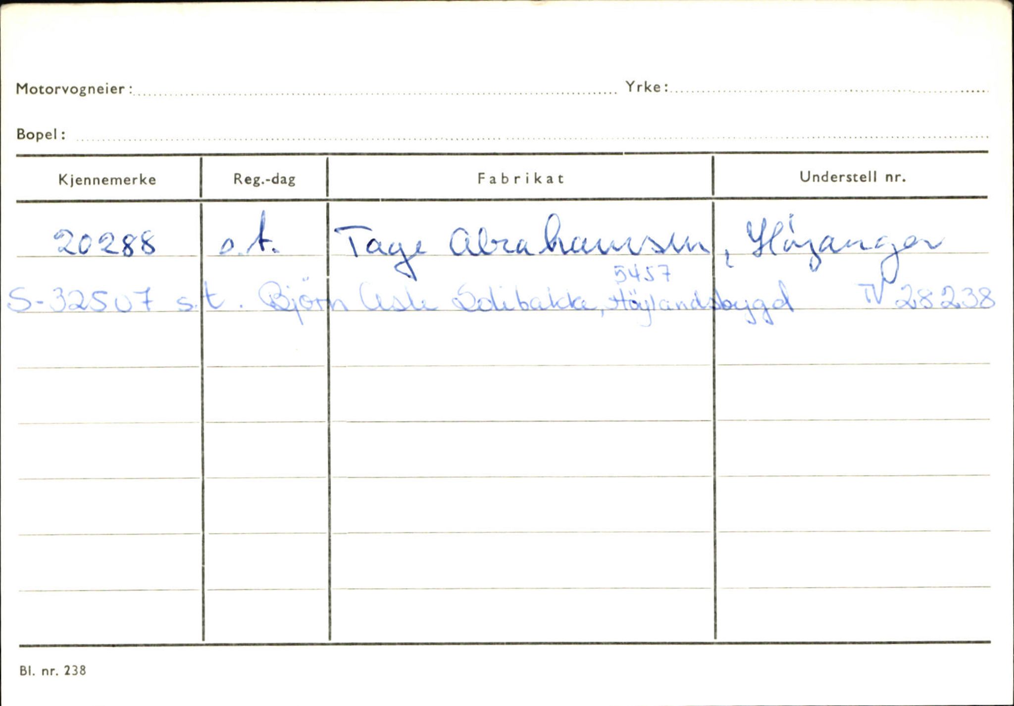 Statens vegvesen, Sogn og Fjordane vegkontor, AV/SAB-A-5301/4/F/L0130: Eigarregister Eid T-Å. Høyanger A-O, 1945-1975, p. 2081