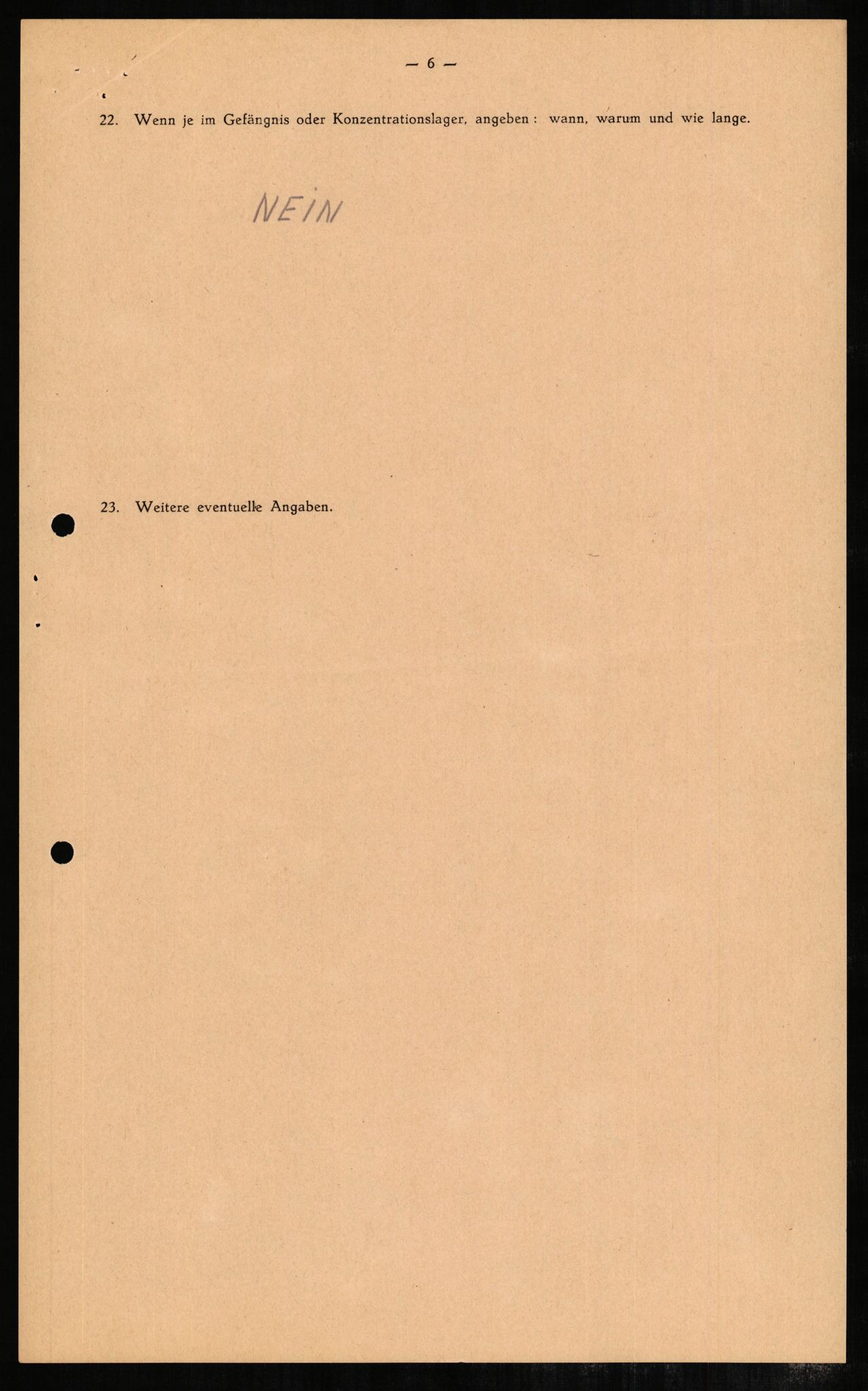 Forsvaret, Forsvarets overkommando II, RA/RAFA-3915/D/Db/L0004: CI Questionaires. Tyske okkupasjonsstyrker i Norge. Tyskere., 1945-1946, p. 81