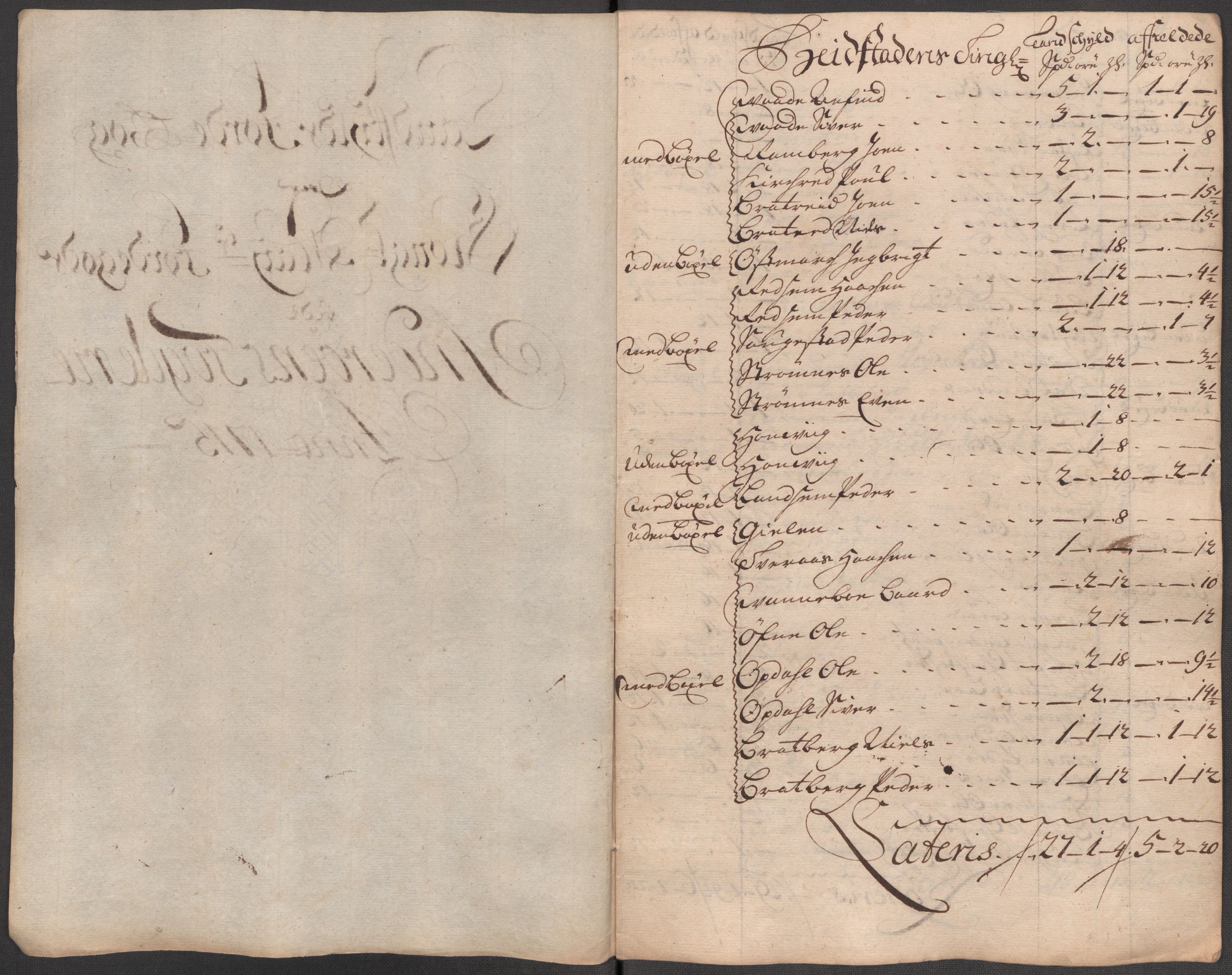 Rentekammeret inntil 1814, Reviderte regnskaper, Fogderegnskap, AV/RA-EA-4092/R63/L4323: Fogderegnskap Inderøy, 1715, p. 218