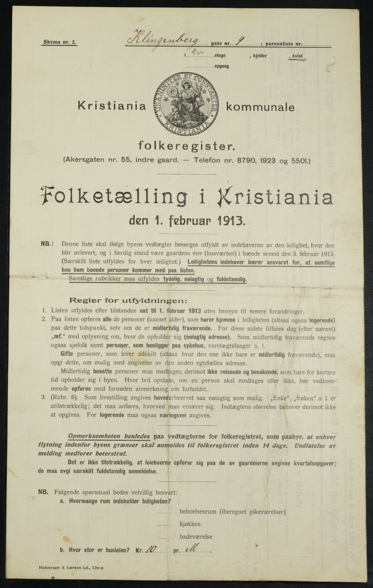 OBA, Municipal Census 1913 for Kristiania, 1913, p. 51602