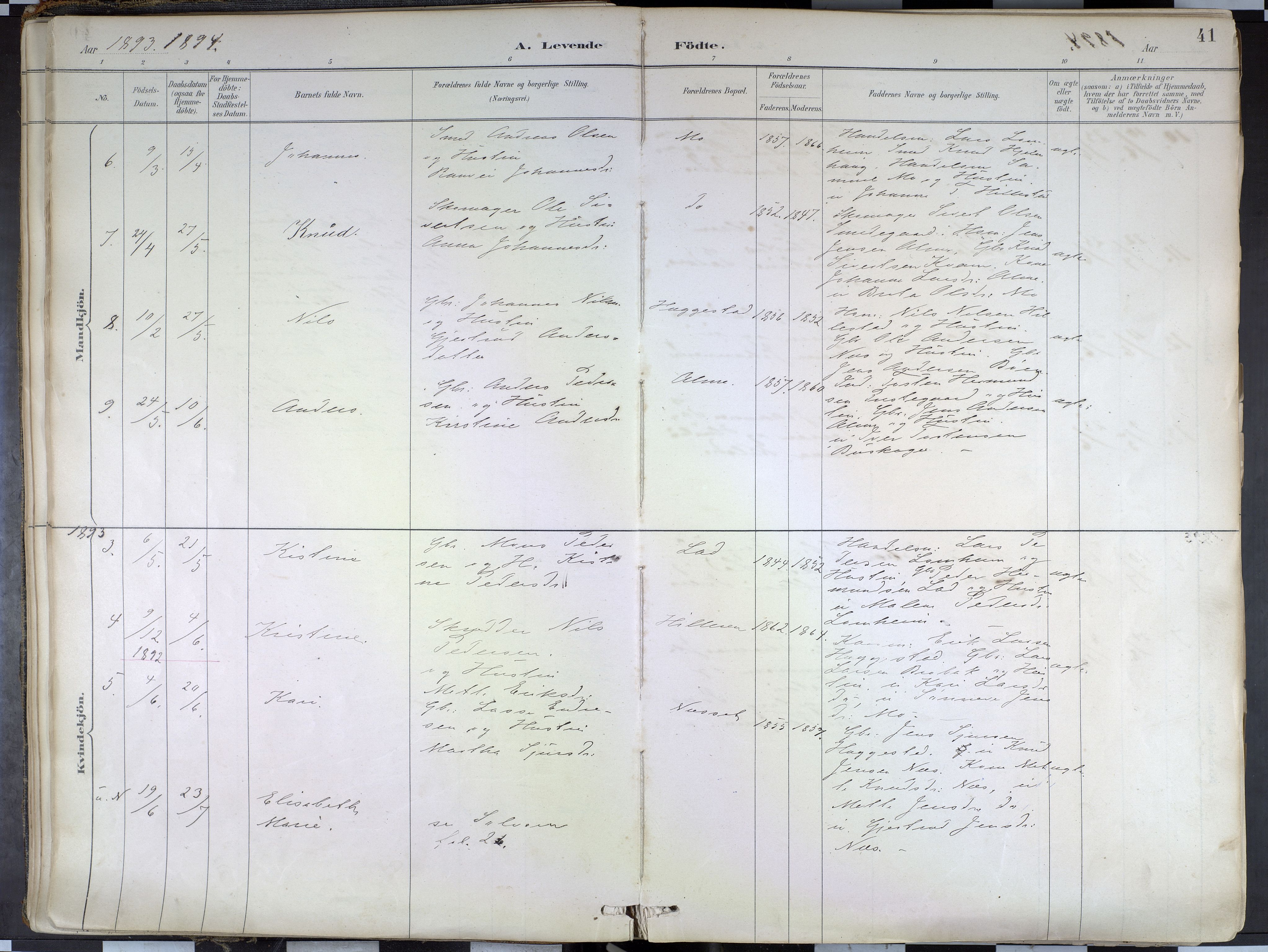 Hafslo sokneprestembete, AV/SAB-A-80301/H/Haa/Haab/L0001: Parish register (official) no. B 1, 1886-1945, p. 41