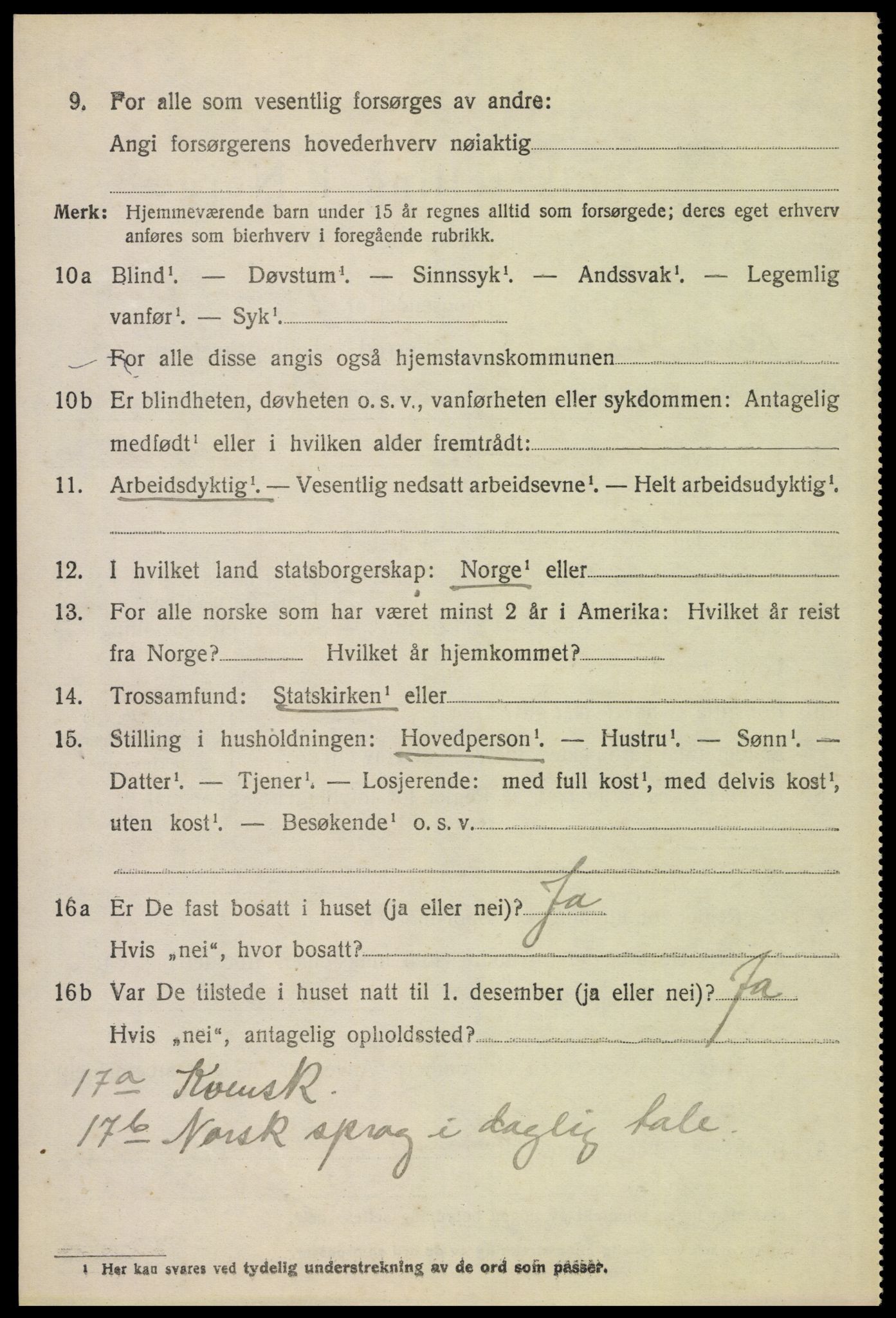 SAH, 1920 census for Brandval, 1920, p. 8851