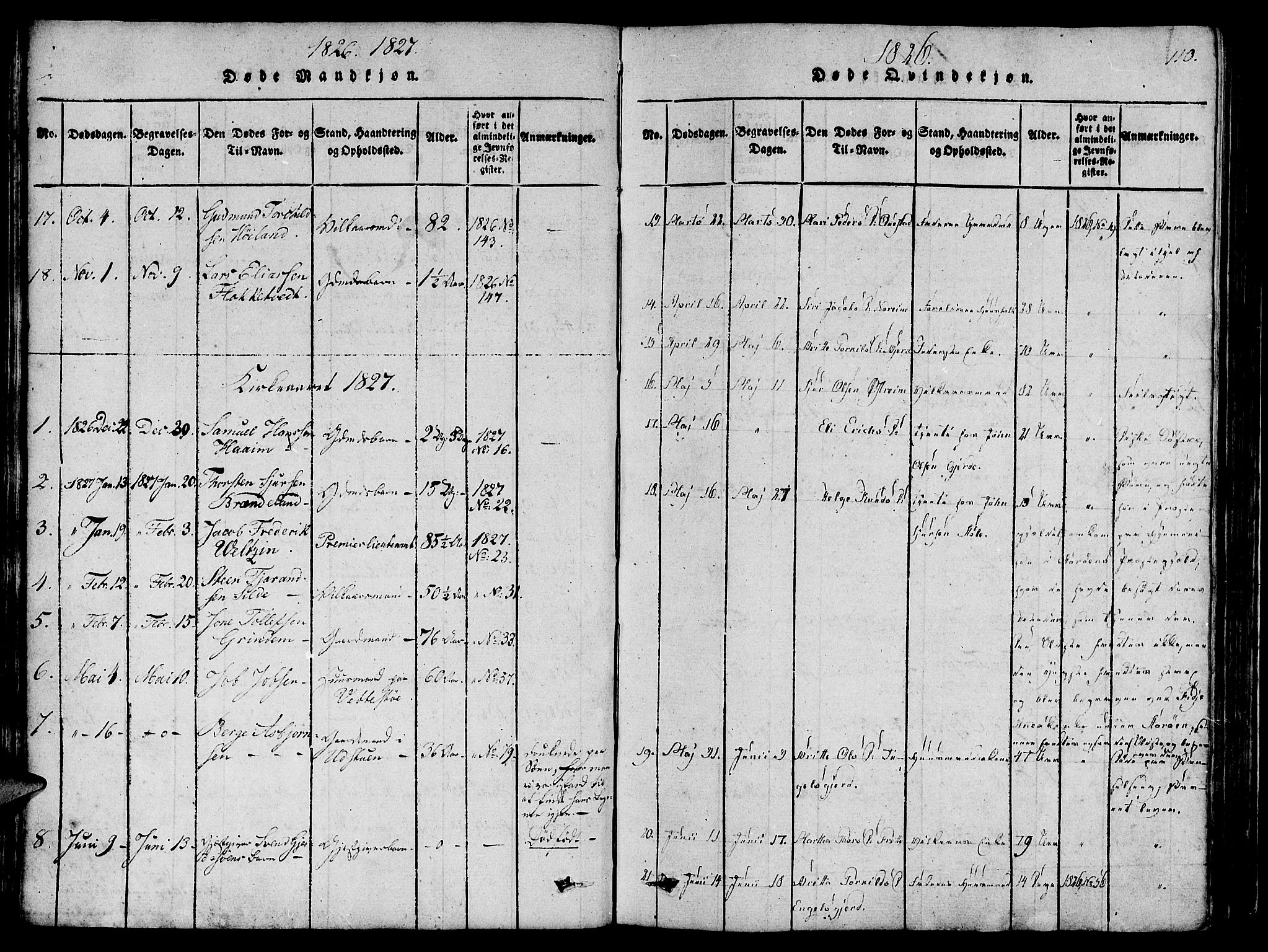 Etne sokneprestembete, SAB/A-75001/H/Haa: Parish register (official) no. A 6, 1815-1831, p. 110
