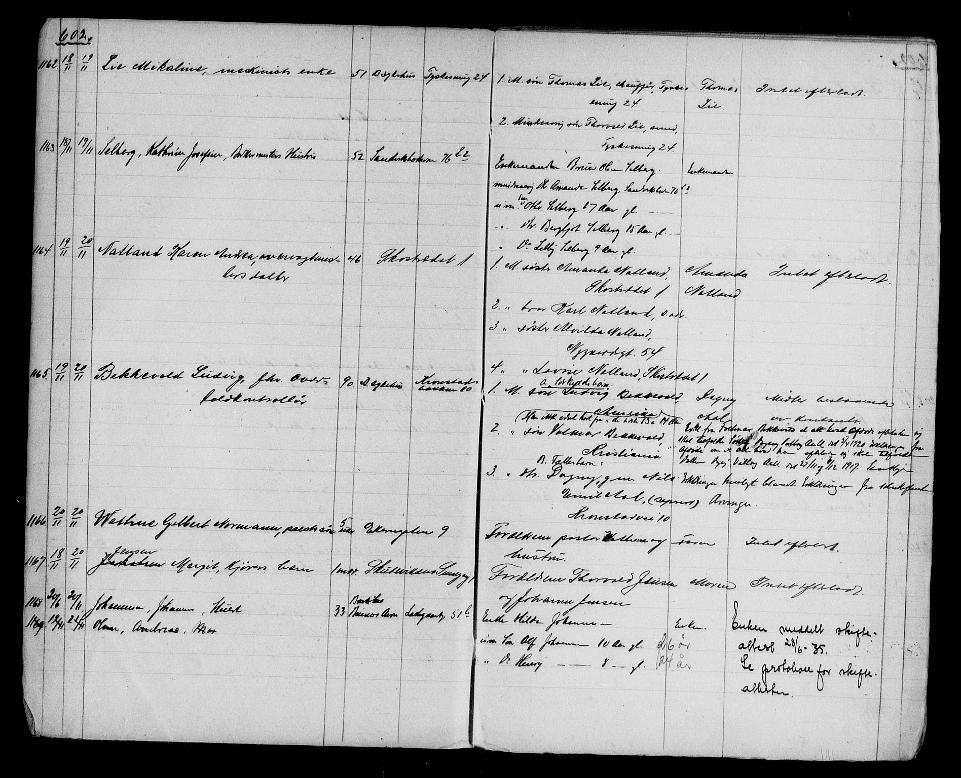 Byfogd og Byskriver i Bergen, AV/SAB-A-3401/06/06Na/L0012: Dødsfallsjournaler, 1918-1919, p. 602-603