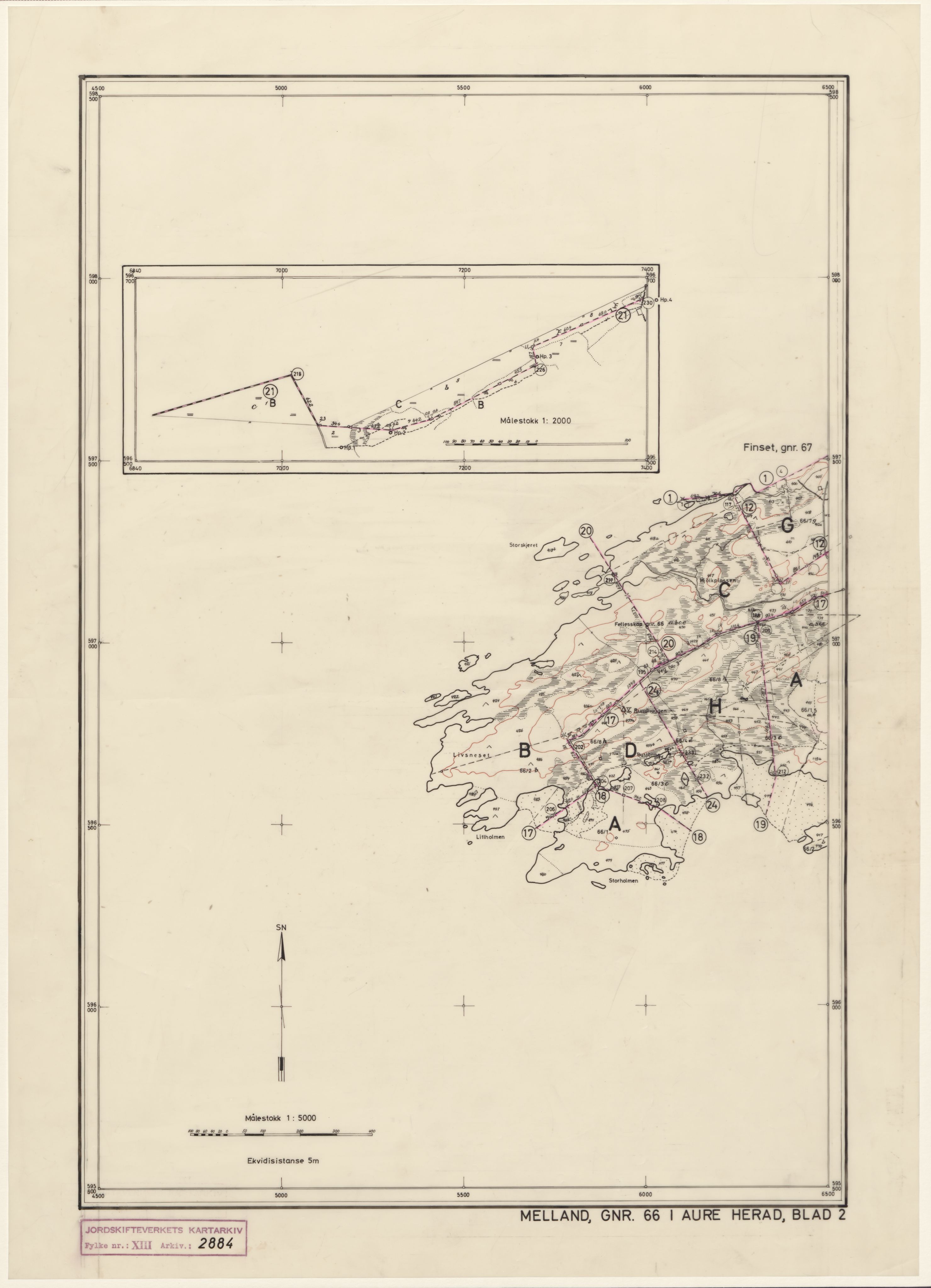 Jordskifteverkets kartarkiv, RA/S-3929/T, 1859-1988, p. 3640