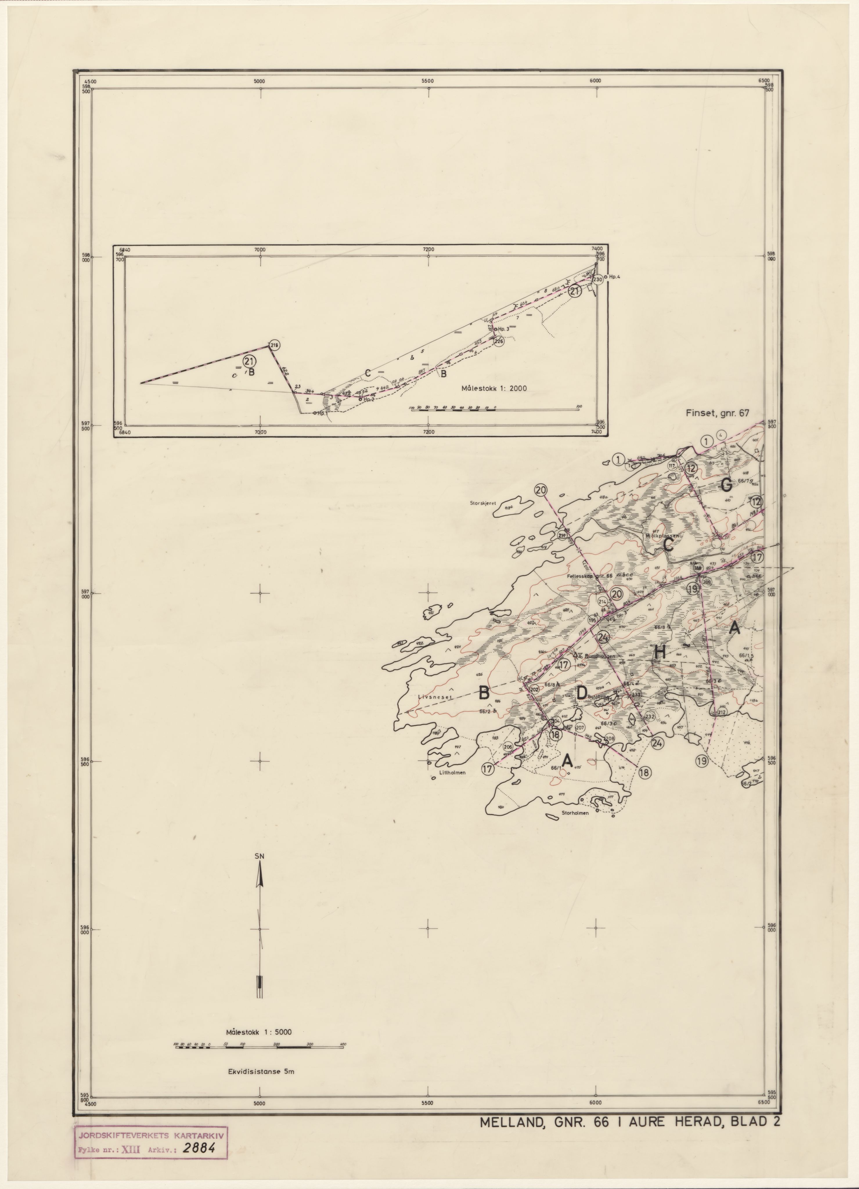 Jordskifteverkets kartarkiv, AV/RA-S-3929/T, 1859-1988, p. 3640