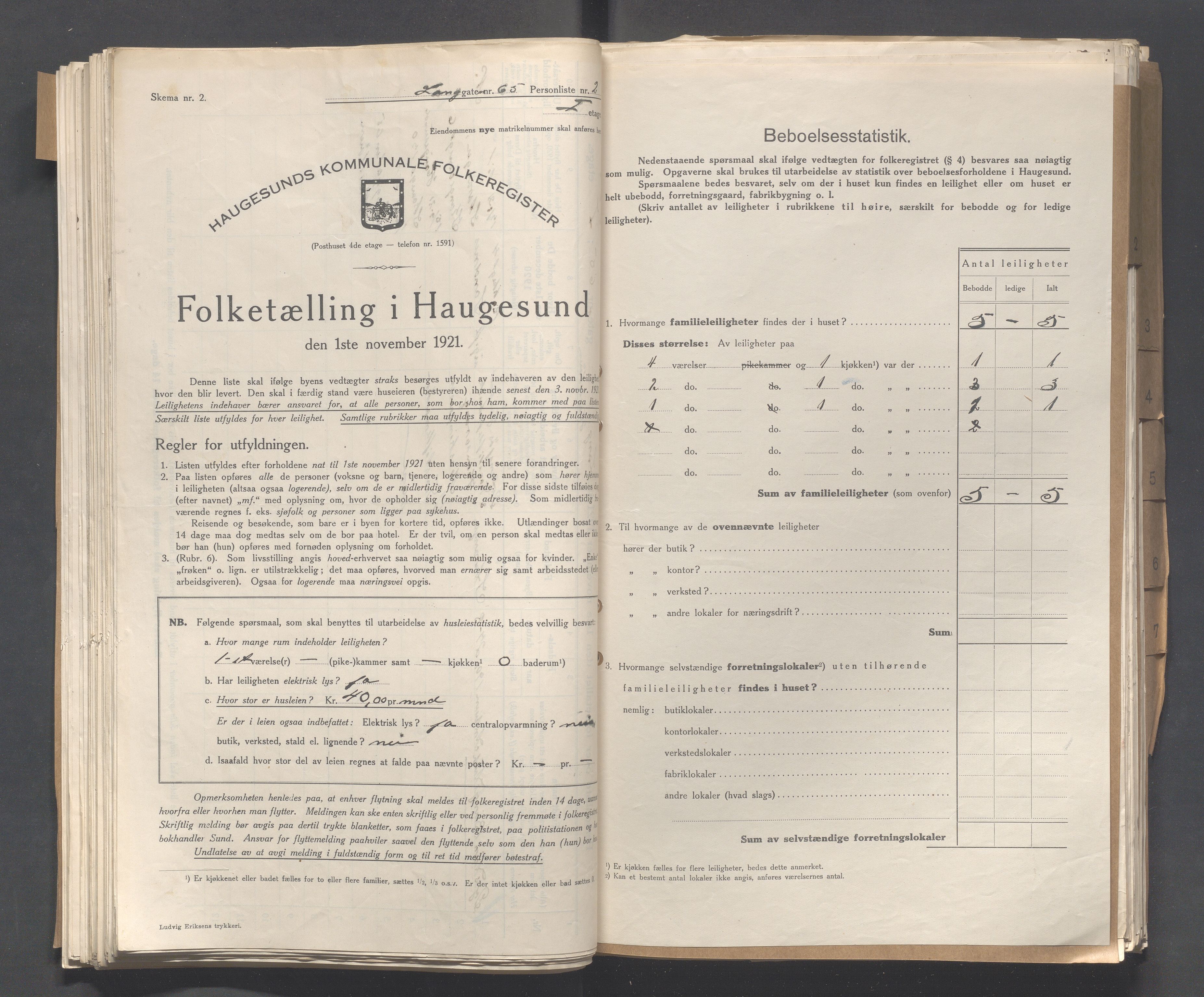 IKAR, Local census 1.11.1921 for Haugesund, 1921, p. 6367