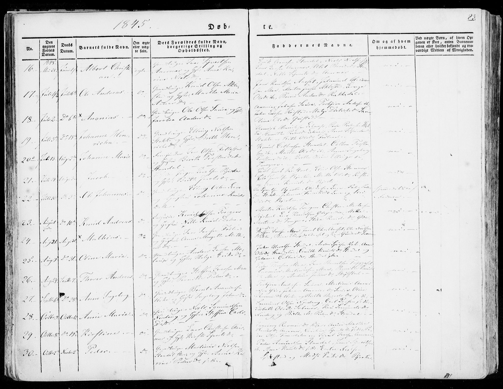 Ministerialprotokoller, klokkerbøker og fødselsregistre - Møre og Romsdal, AV/SAT-A-1454/515/L0208: Parish register (official) no. 515A04, 1830-1846, p. 83