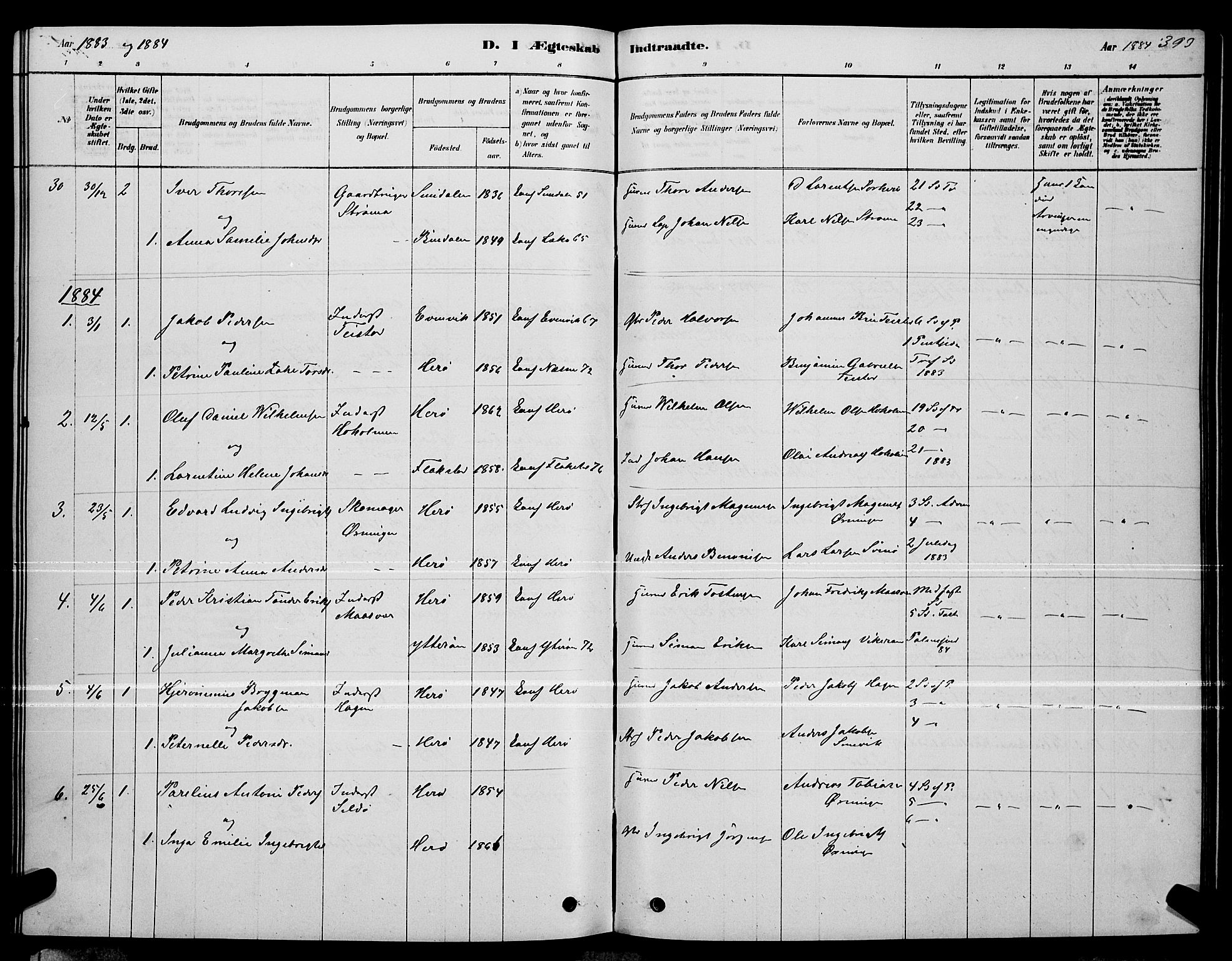 Ministerialprotokoller, klokkerbøker og fødselsregistre - Nordland, AV/SAT-A-1459/834/L0513: Parish register (copy) no. 834C04, 1877-1892, p. 393