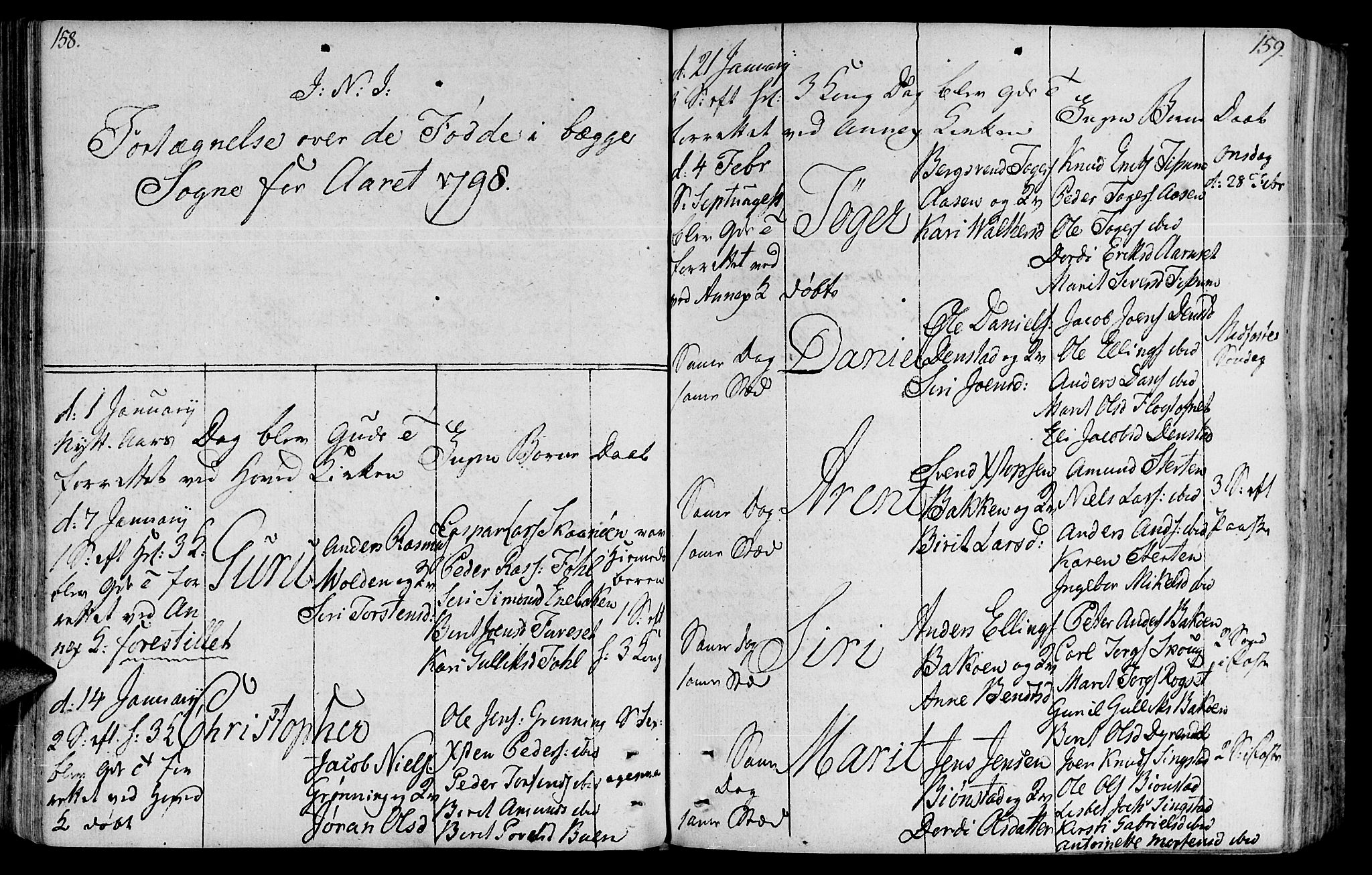 Ministerialprotokoller, klokkerbøker og fødselsregistre - Sør-Trøndelag, SAT/A-1456/646/L0606: Parish register (official) no. 646A04, 1791-1805, p. 158-159