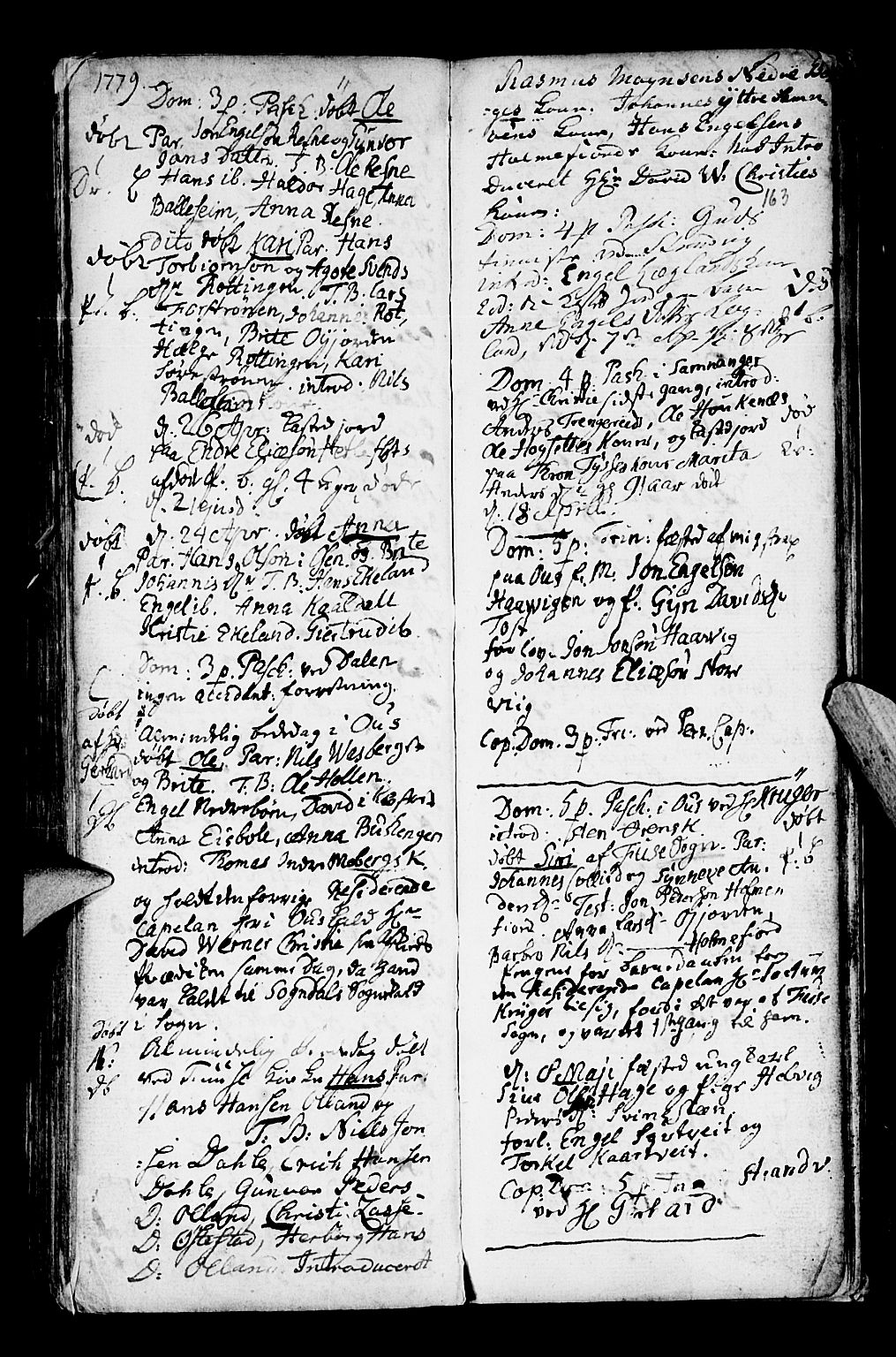 Os sokneprestembete, SAB/A-99929: Parish register (official) no. A 9, 1766-1779, p. 163