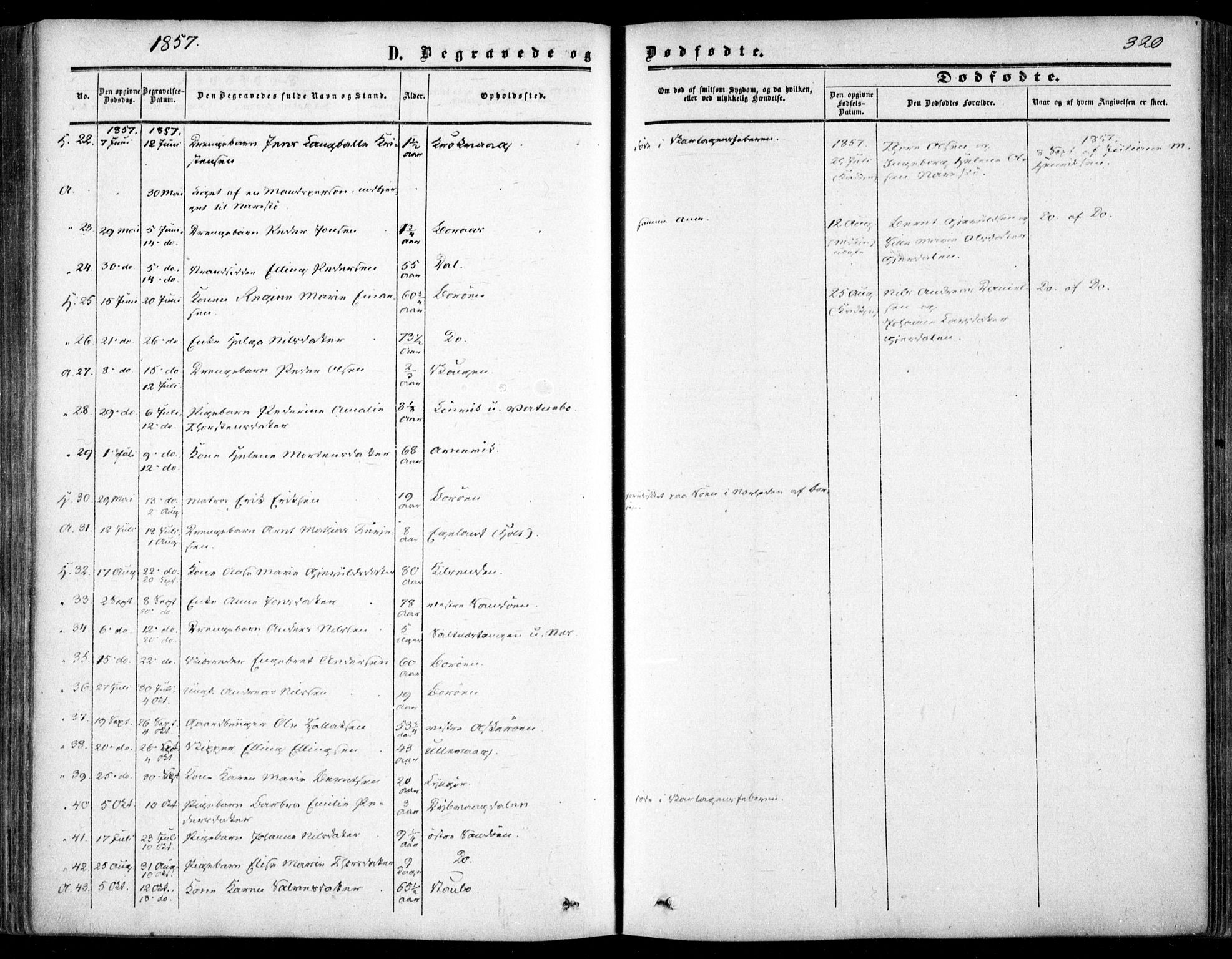 Dypvåg sokneprestkontor, AV/SAK-1111-0007/F/Fa/Faa/L0006: Parish register (official) no. A 6, 1855-1872, p. 320