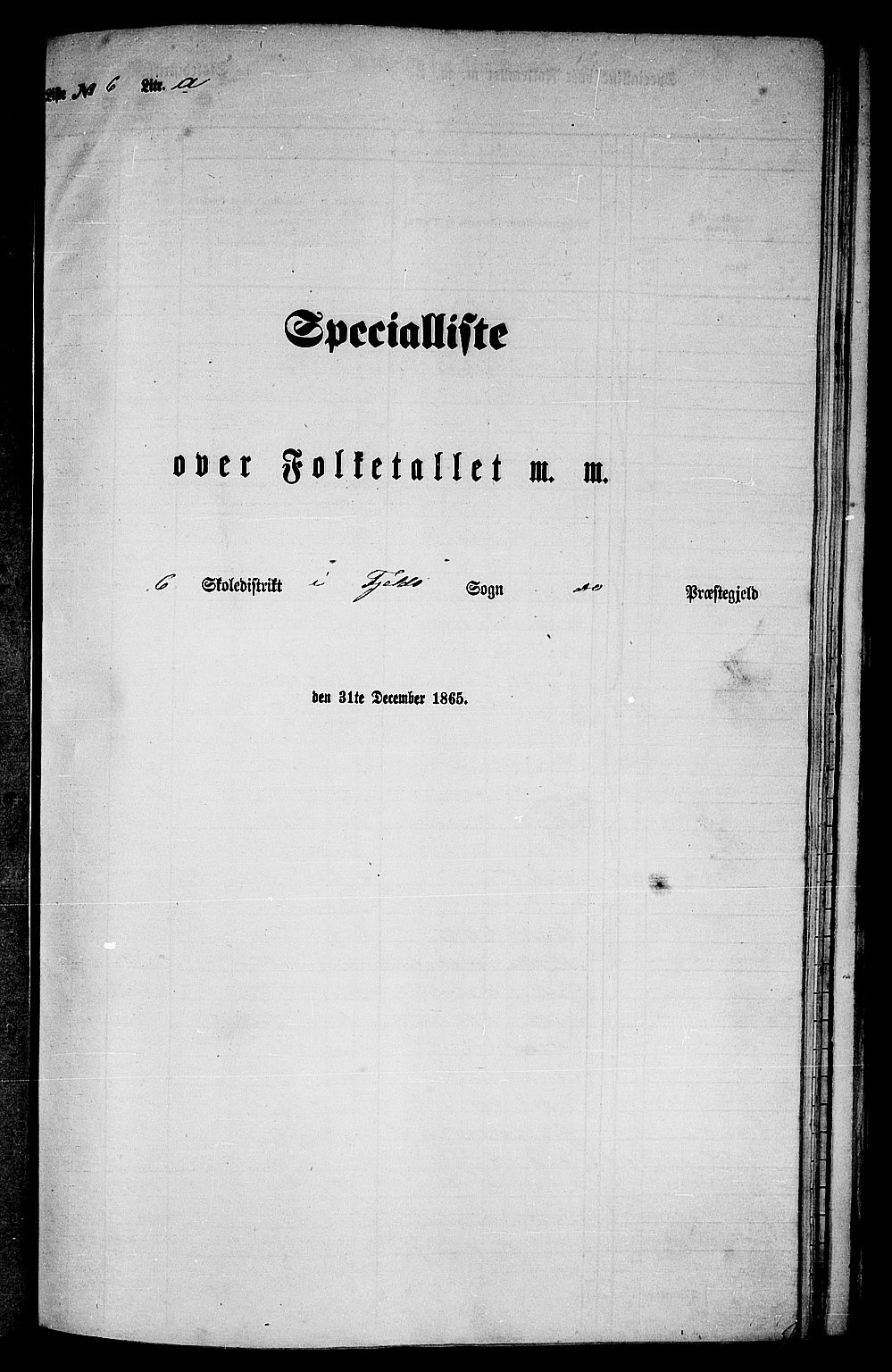 RA, 1865 census for Fjell, 1865, p. 97