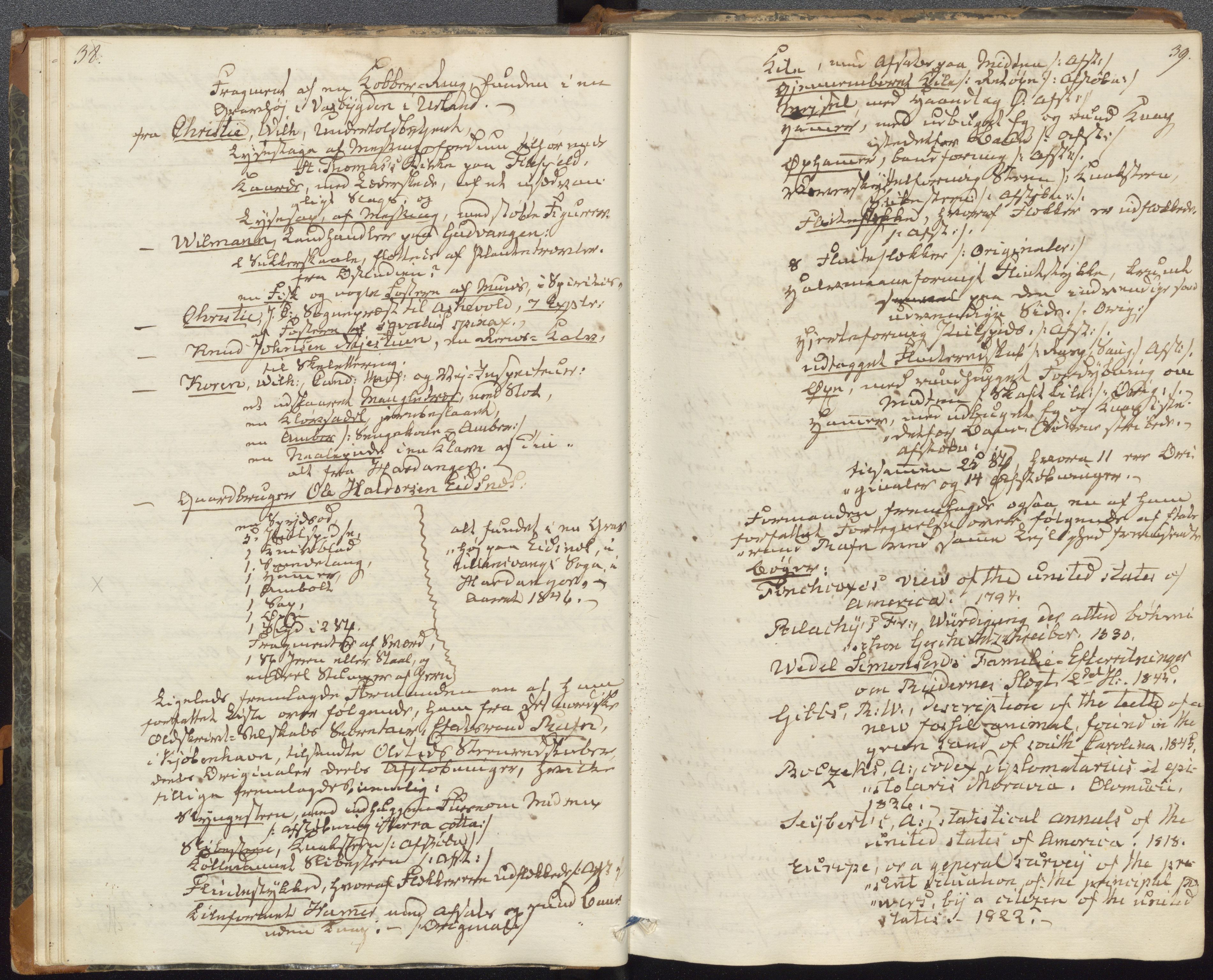 Bergens Museum, UMB/A007/A/Aa/L0005: Forhandlingsprotokoll , 1845-1851, p. 38, 39