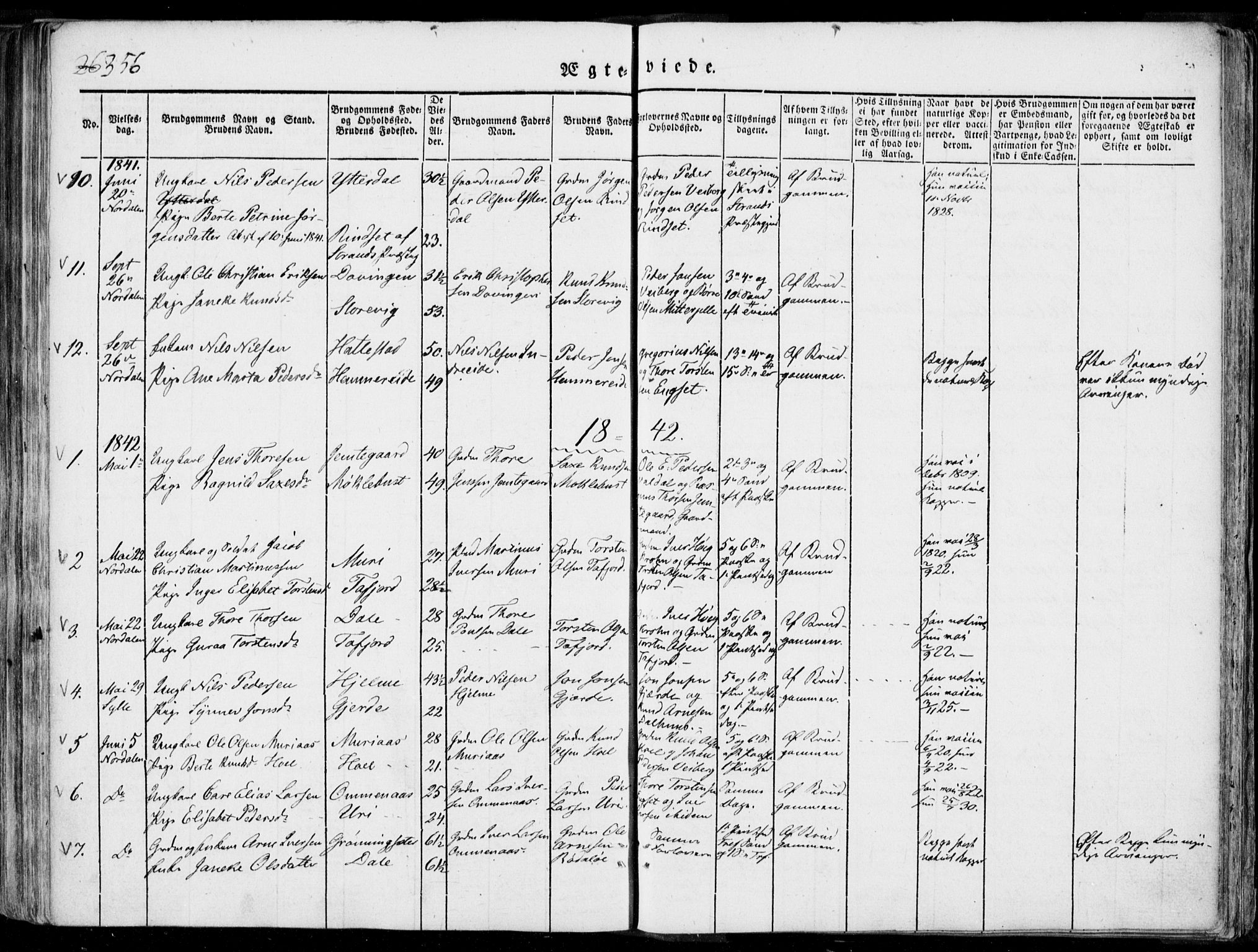 Ministerialprotokoller, klokkerbøker og fødselsregistre - Møre og Romsdal, SAT/A-1454/519/L0248: Parish register (official) no. 519A07, 1829-1860, p. 356