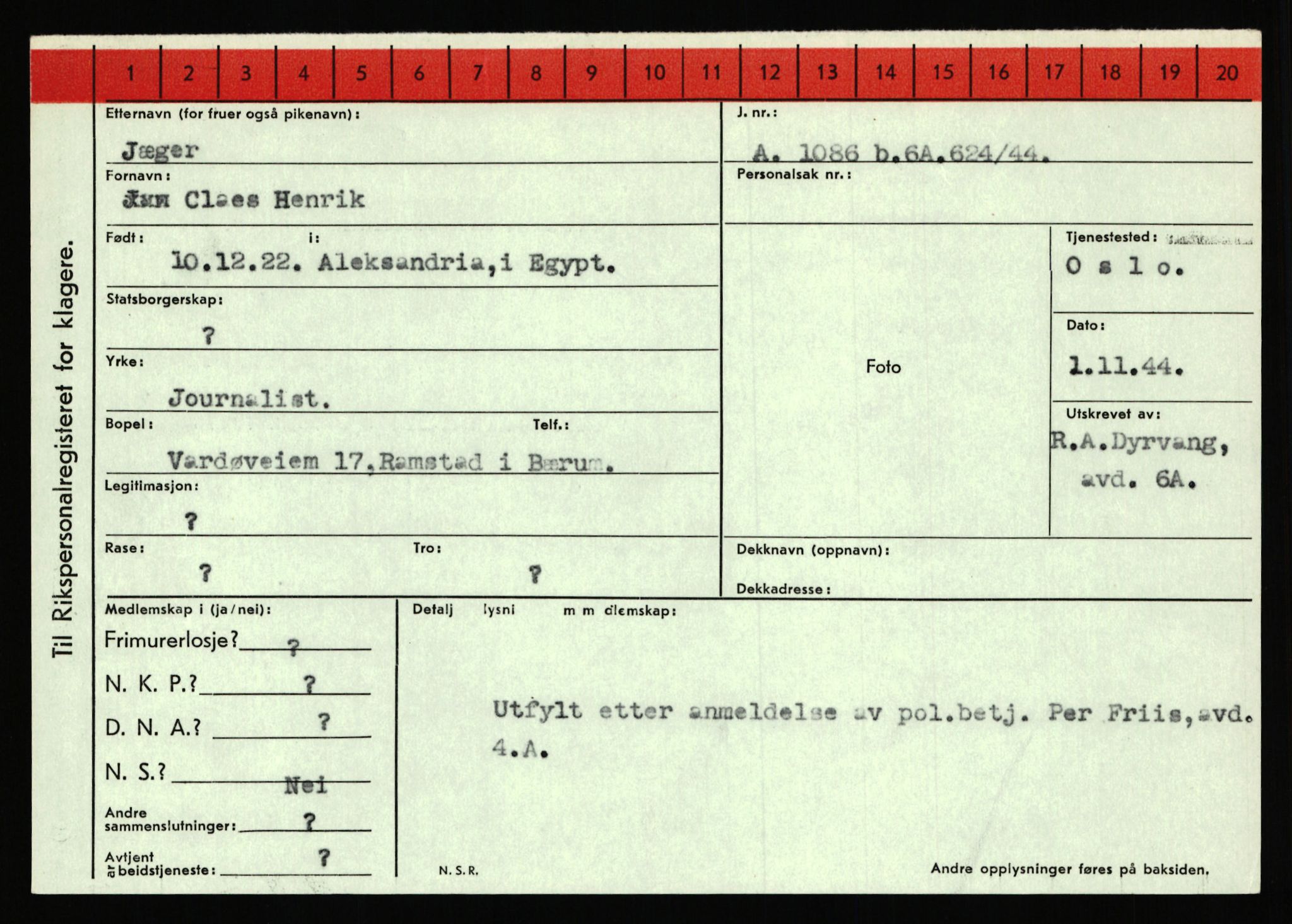 Statspolitiet - Hovedkontoret / Osloavdelingen, AV/RA-S-1329/C/Ca/L0008: Johan(nes)sen - Knoph, 1943-1945, p. 2642