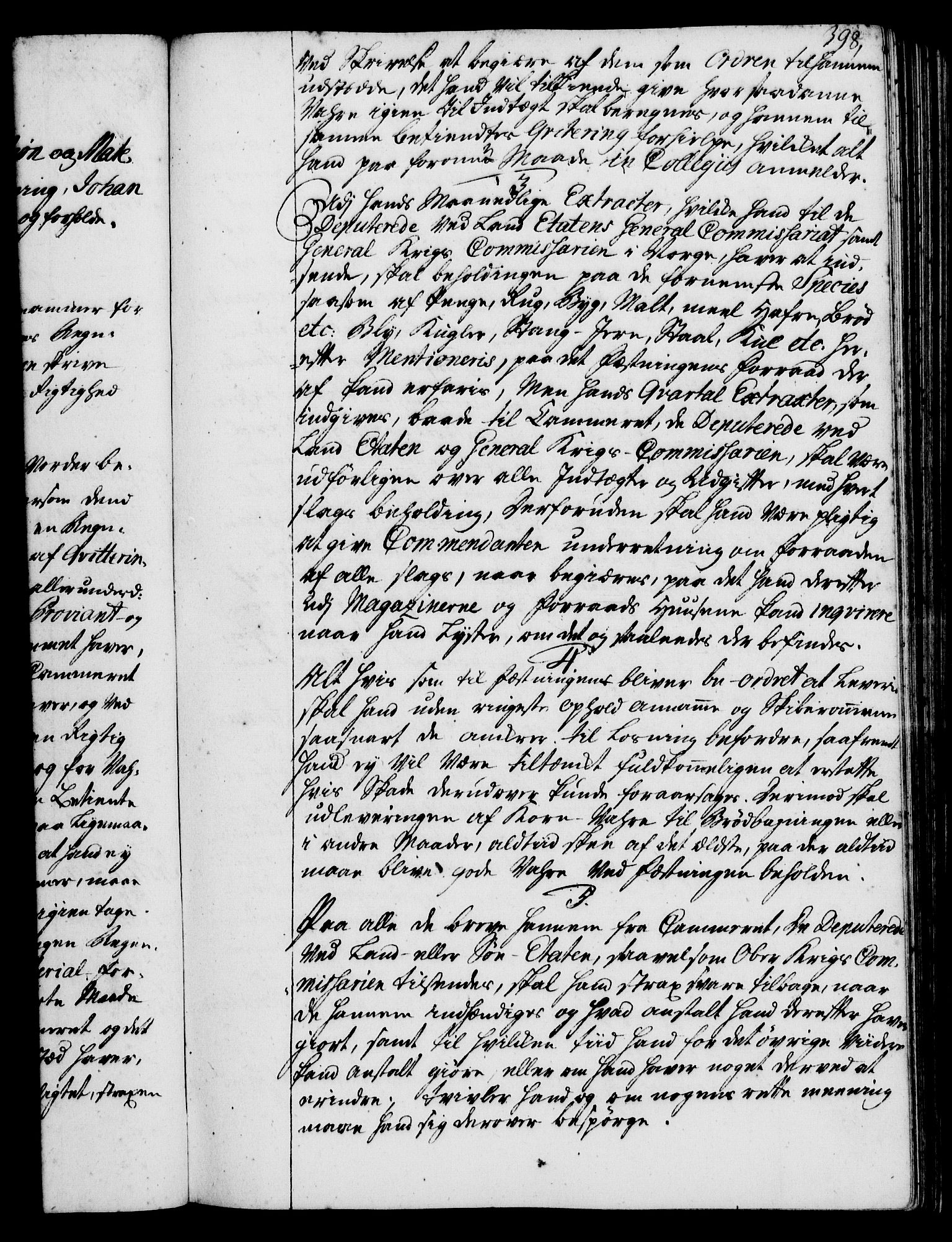 Rentekammeret, Kammerkanselliet, RA/EA-3111/G/Gg/Ggi/L0002: Norsk instruksjonsprotokoll med register (merket RK 53.35), 1729-1751, p. 398
