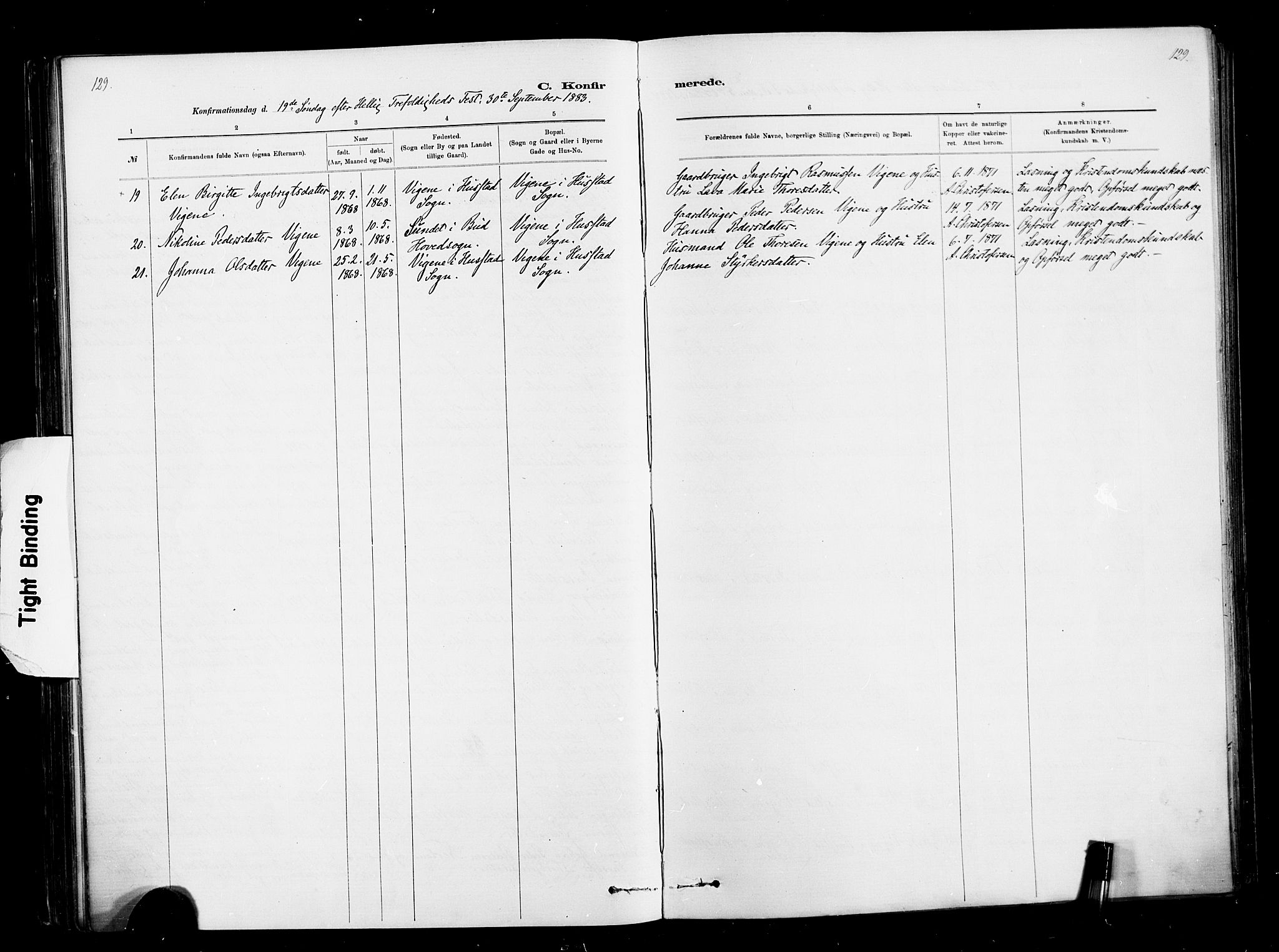 Ministerialprotokoller, klokkerbøker og fødselsregistre - Møre og Romsdal, AV/SAT-A-1454/567/L0778: Parish register (official) no. 567A01, 1881-1903, p. 129