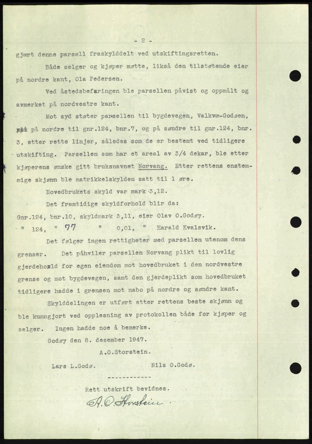 Nordre Sunnmøre sorenskriveri, AV/SAT-A-0006/1/2/2C/2Ca: Mortgage book no. A26, 1947-1948, Diary no: : 195/1948