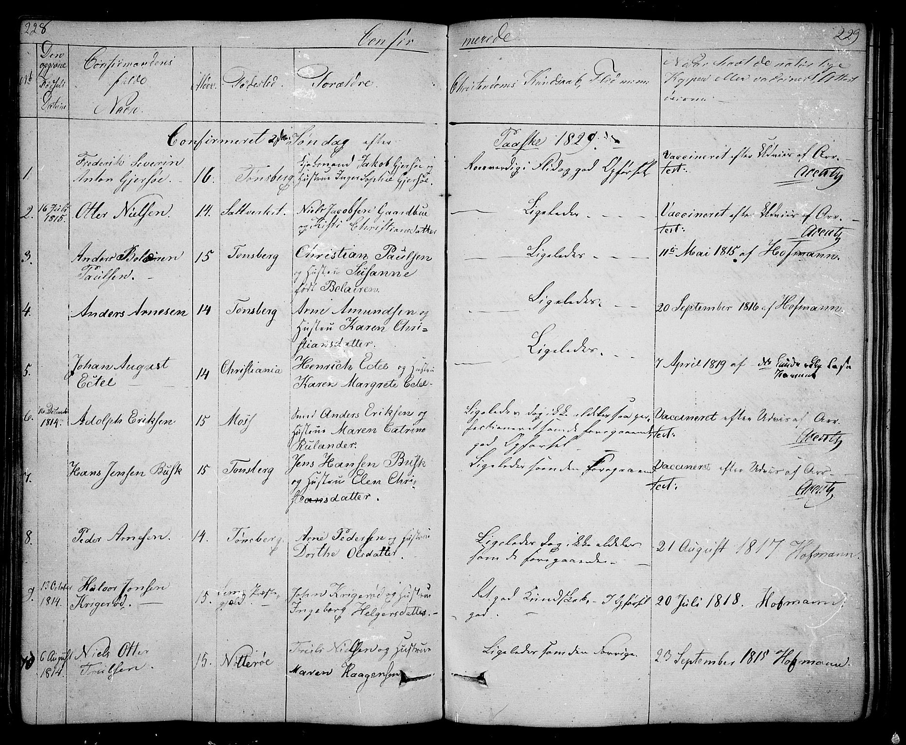 Tønsberg kirkebøker, SAKO/A-330/F/Fa/L0005: Parish register (official) no. I 5, 1827-1836, p. 228-229