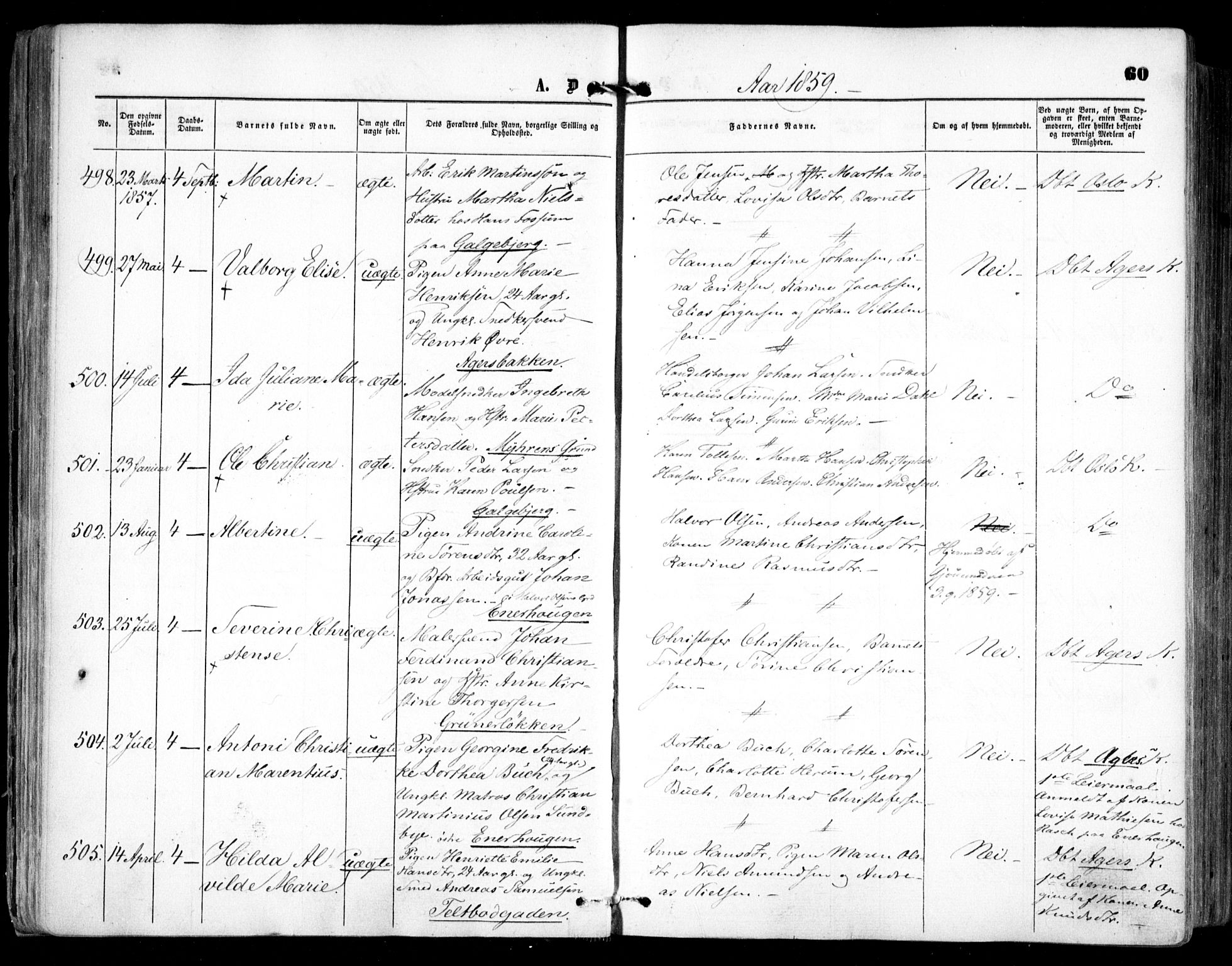 Grønland prestekontor Kirkebøker, SAO/A-10848/F/Fa/L0001: Parish register (official) no. 1, 1859-1861, p. 60