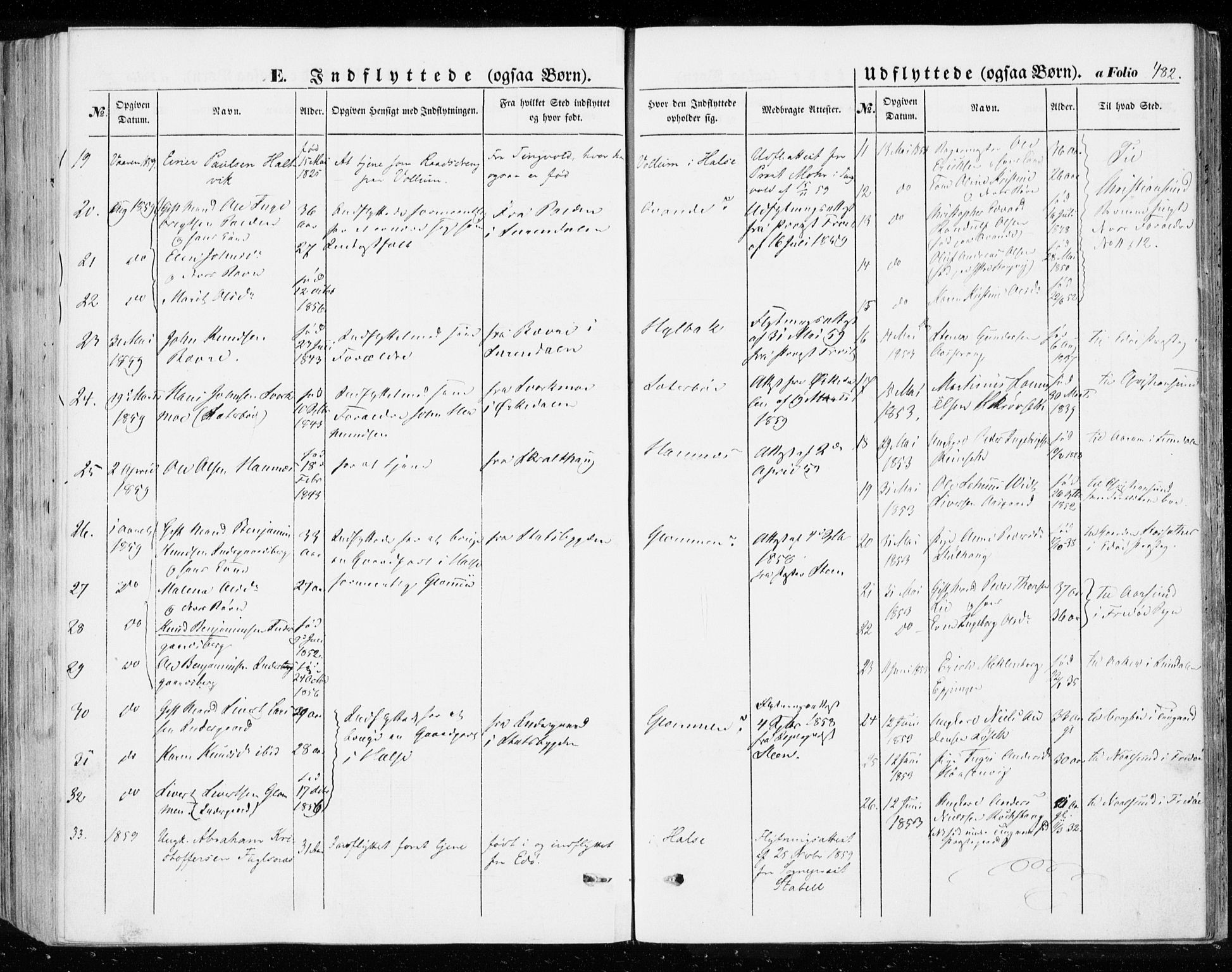 Ministerialprotokoller, klokkerbøker og fødselsregistre - Møre og Romsdal, SAT/A-1454/592/L1026: Parish register (official) no. 592A04, 1849-1867, p. 482