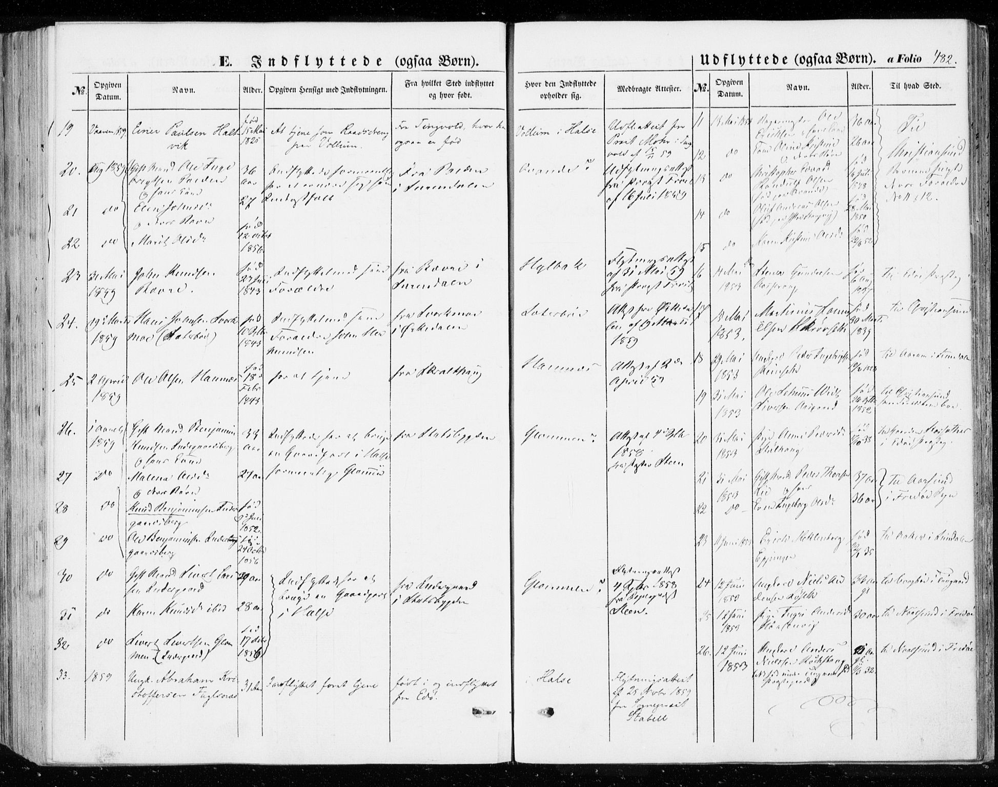 Ministerialprotokoller, klokkerbøker og fødselsregistre - Møre og Romsdal, AV/SAT-A-1454/592/L1026: Parish register (official) no. 592A04, 1849-1867, p. 482