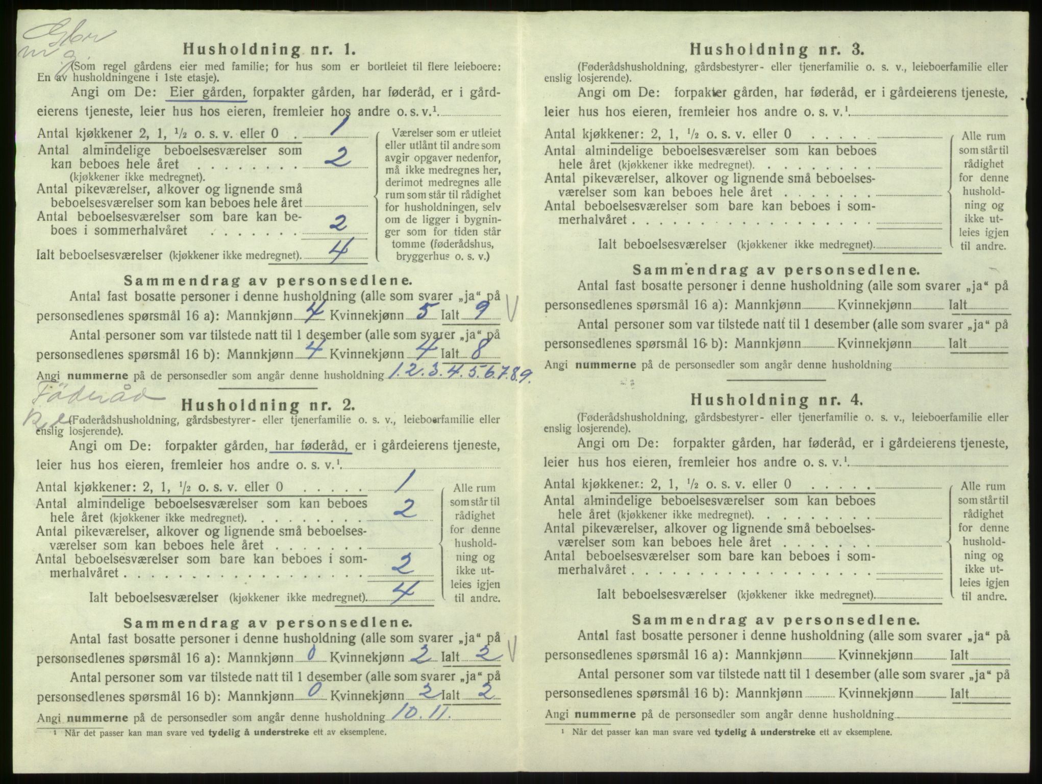 SAB, 1920 census for Hosanger, 1920, p. 669