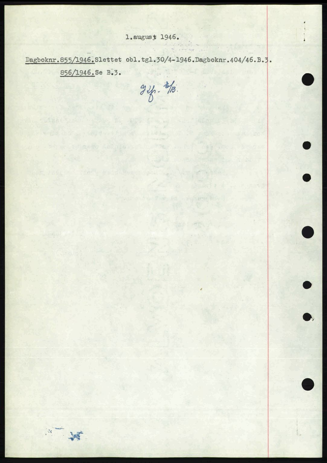 Nedenes sorenskriveri, SAK/1221-0006/G/Gb/Gba/L0055: Mortgage book no. A7, 1946-1946, Diary no: : 854/1946