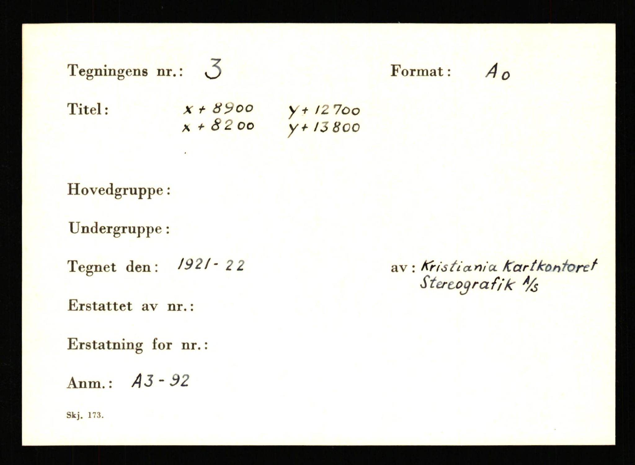 Kings Bay Kull Comp. A/S, AV/SATØ-P-0072/T/Ta/L0606: Kartotek over kart og tegninger, registrert etter nummer og etter emne, 1913-1974, p. 4