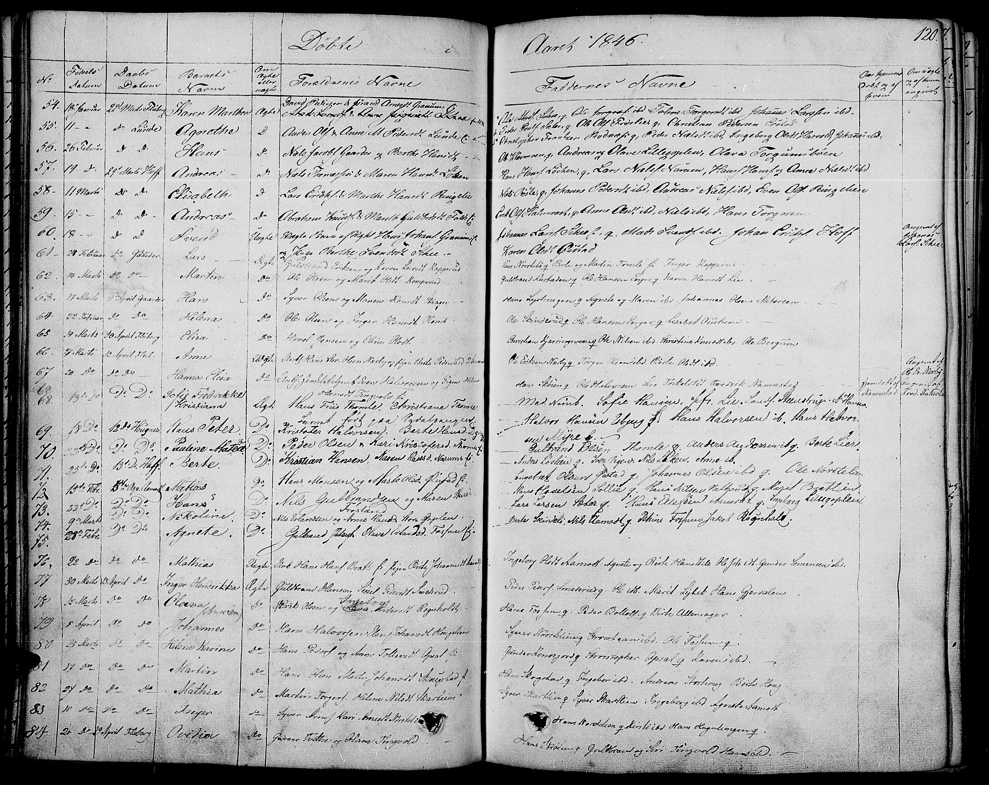 Land prestekontor, AV/SAH-PREST-120/H/Ha/Haa/L0008: Parish register (official) no. 8, 1830-1846, p. 120