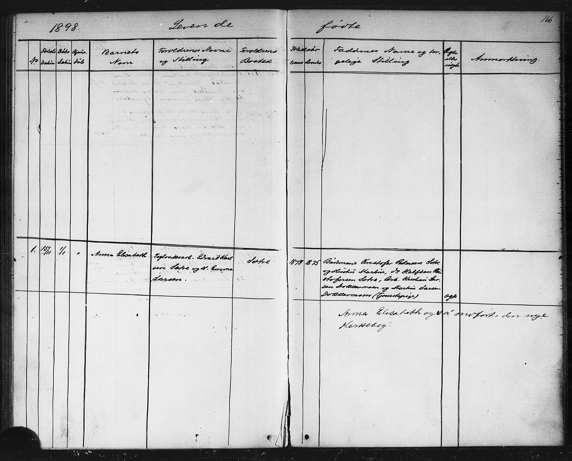 Eidsvoll prestekontor Kirkebøker, AV/SAO-A-10888/G/Gb/L0002: Parish register (copy) no. II 2, 1877-1897, p. 166