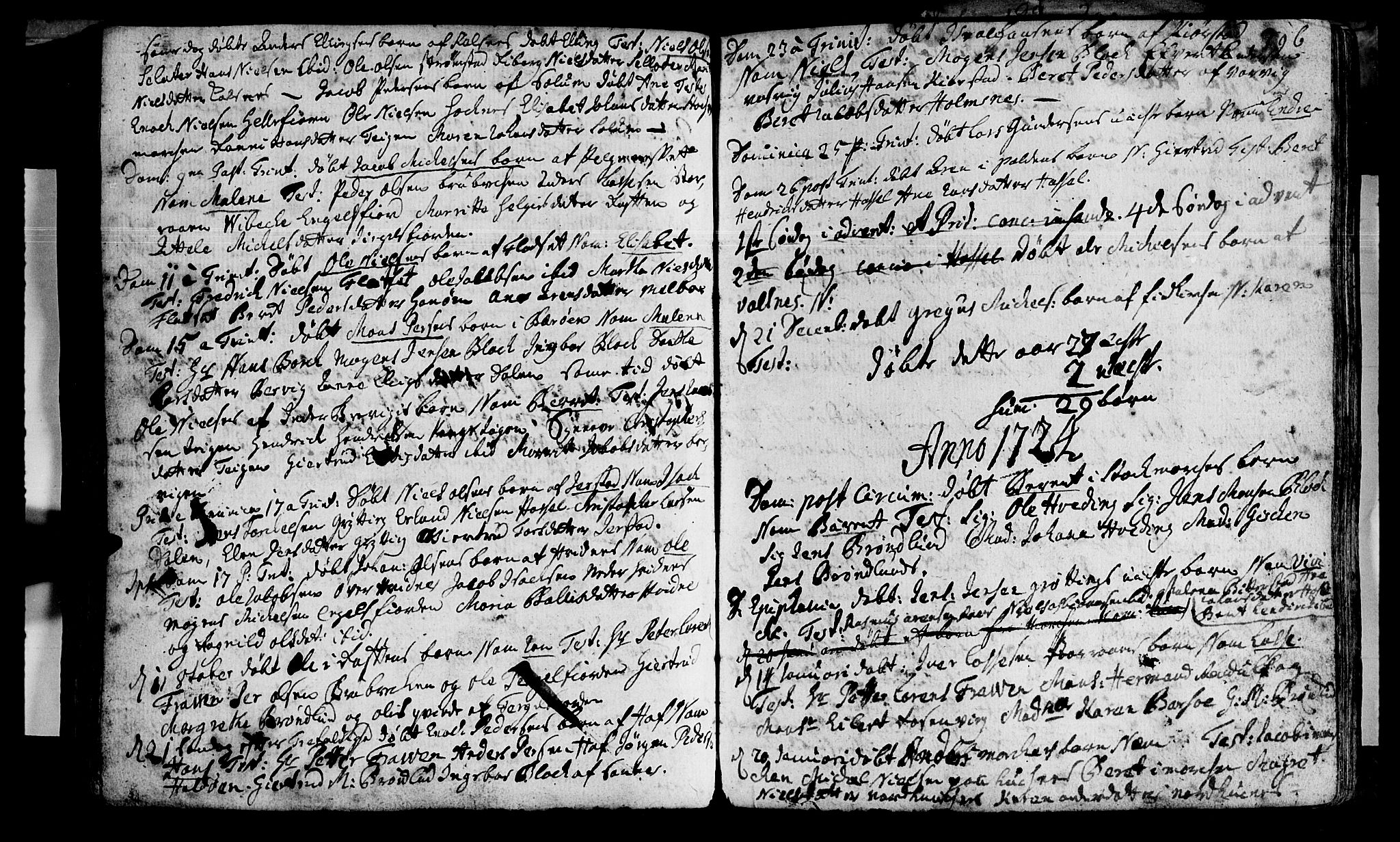 Ministerialprotokoller, klokkerbøker og fødselsregistre - Nordland, AV/SAT-A-1459/888/L1231: Parish register (official) no. 888A01 /1, 1693-1738, p. 196