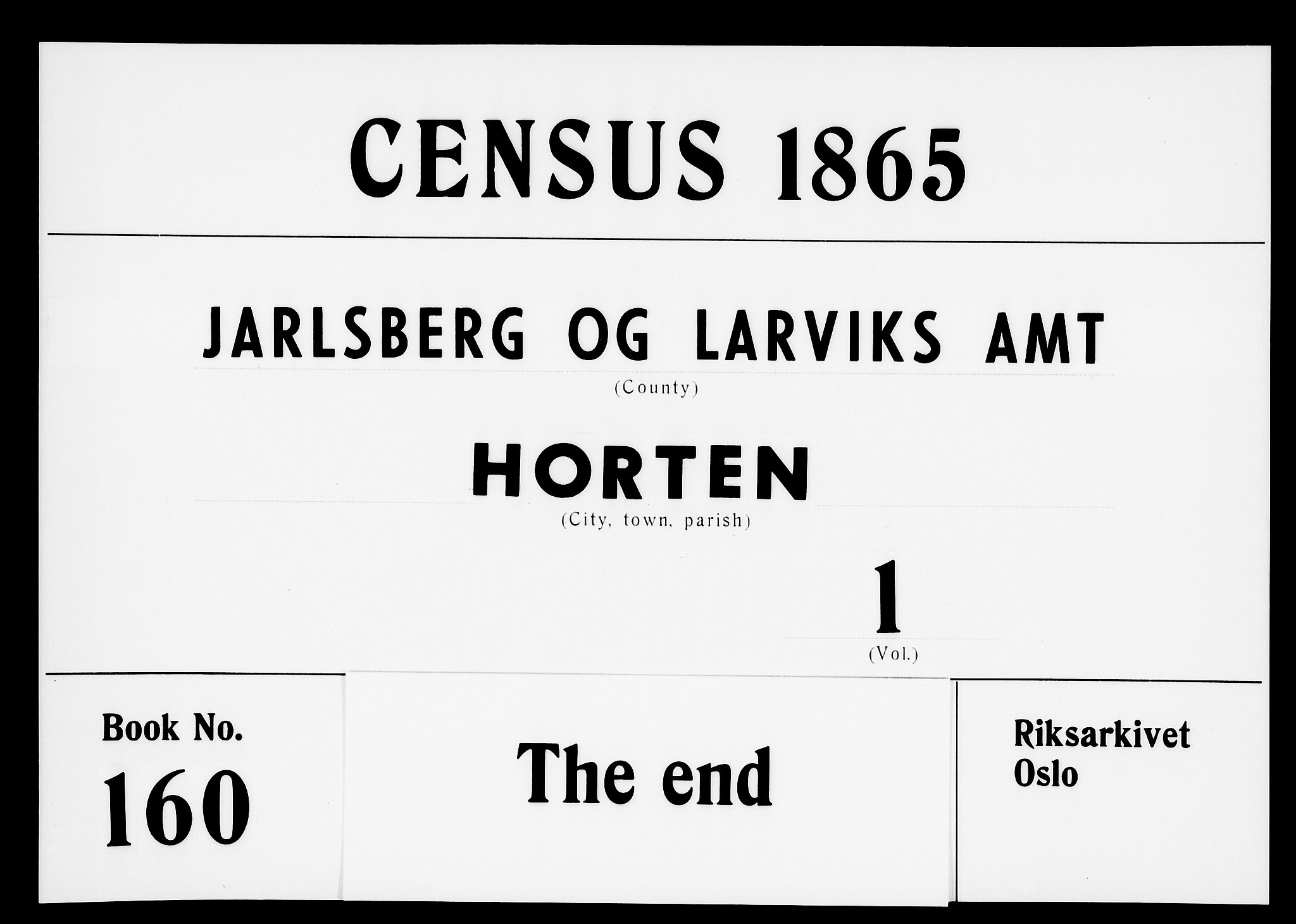 RA, 1865 census for Horten, 1865, p. 433