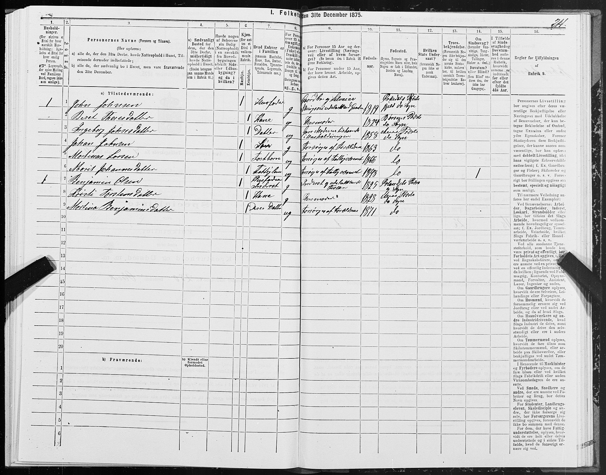 SAT, 1875 census for 1569P Aure, 1875, p. 5211
