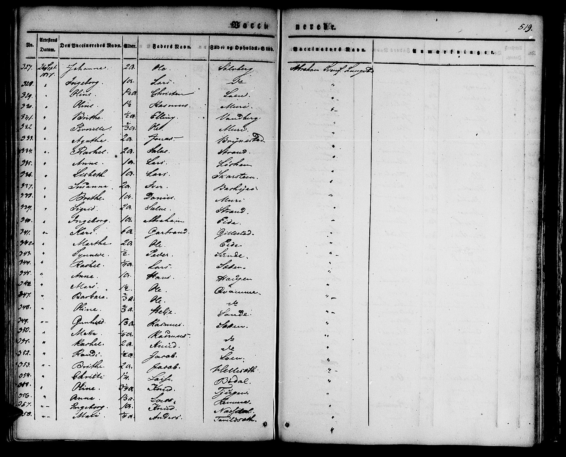 Innvik sokneprestembete, AV/SAB-A-80501: Parish register (official) no. A 4II, 1832-1846, p. 519