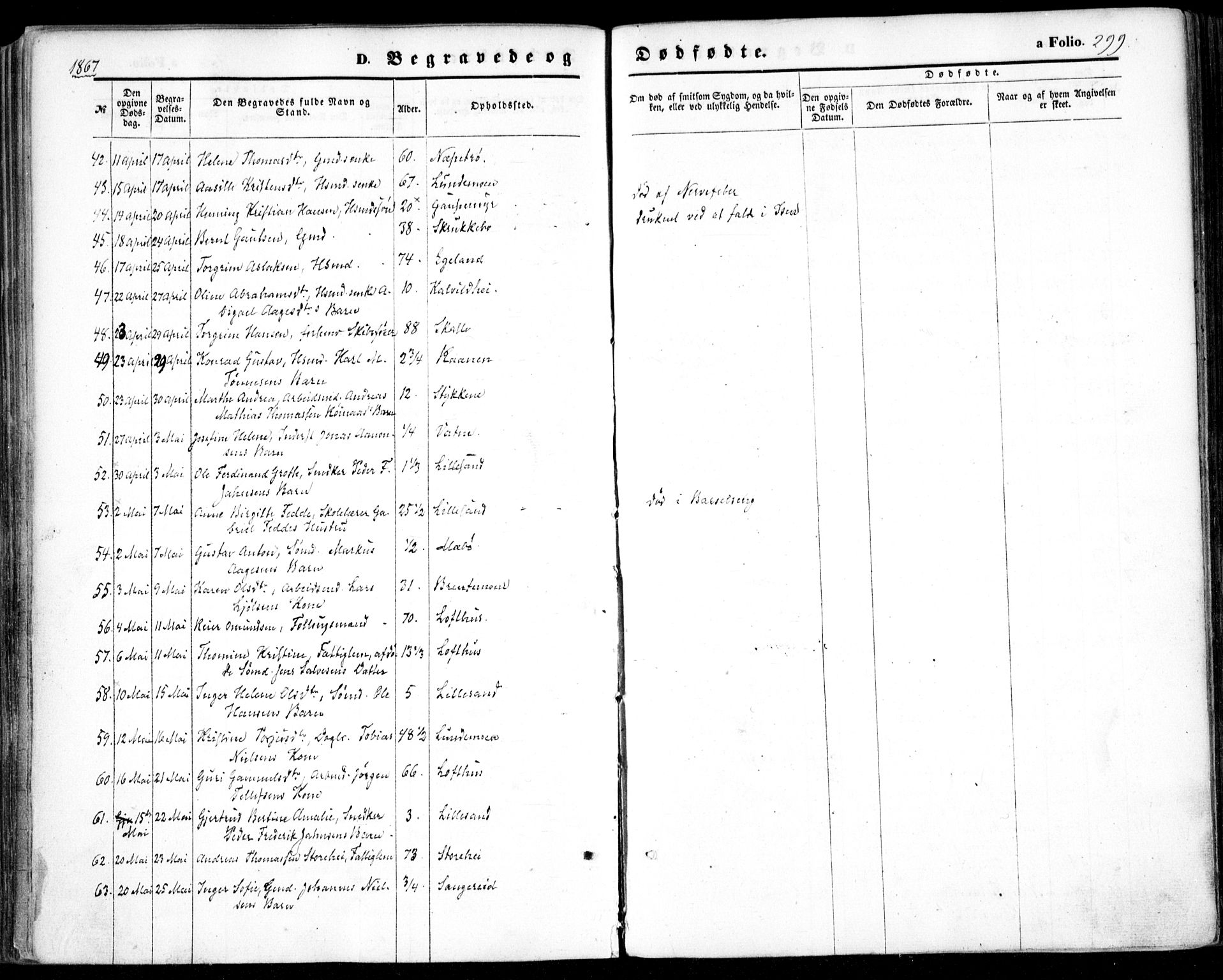 Vestre Moland sokneprestkontor, AV/SAK-1111-0046/F/Fa/Fab/L0007: Parish register (official) no. A 7, 1859-1872, p. 299