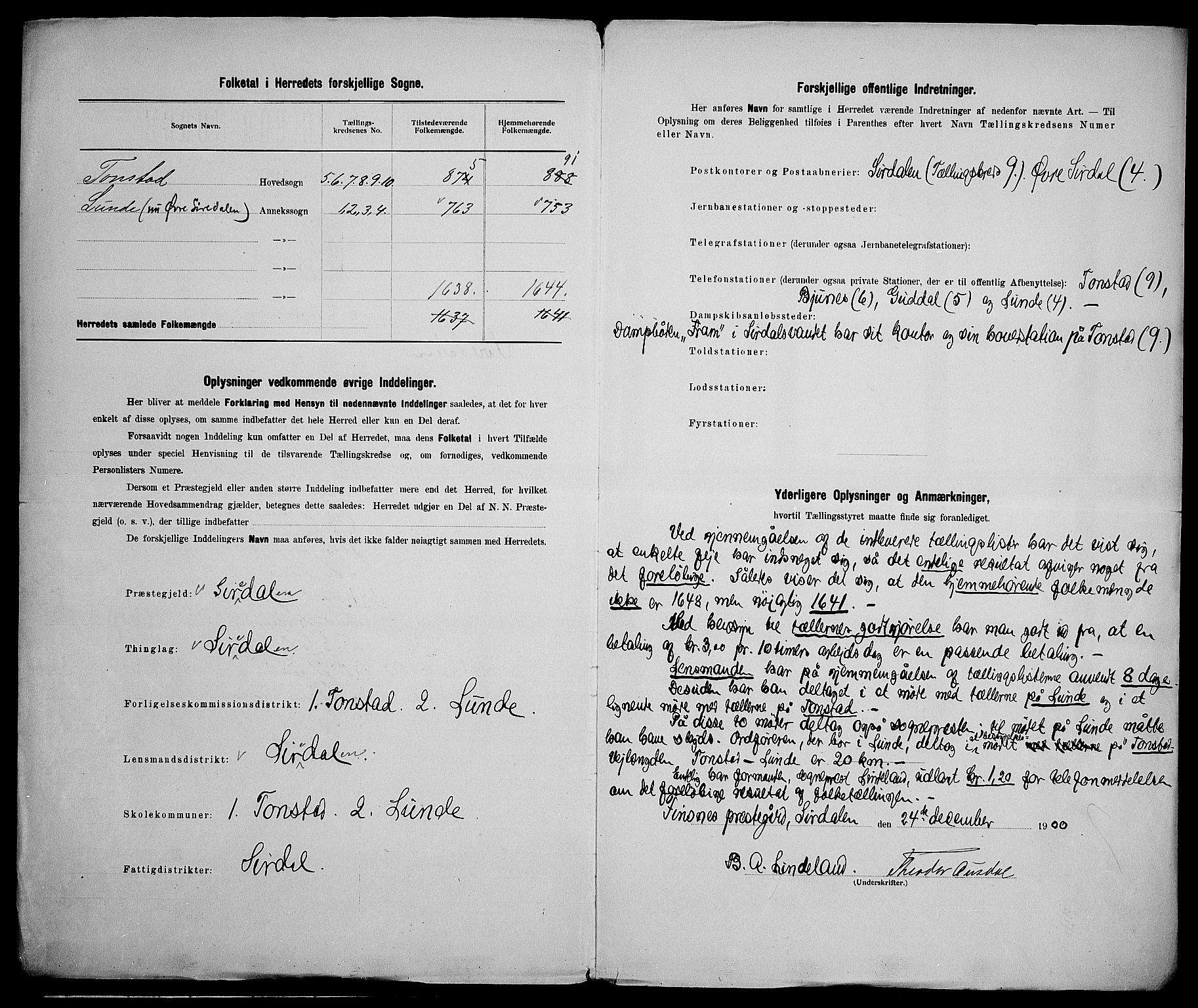 SAK, 1900 census for Sirdal, 1900, p. 3