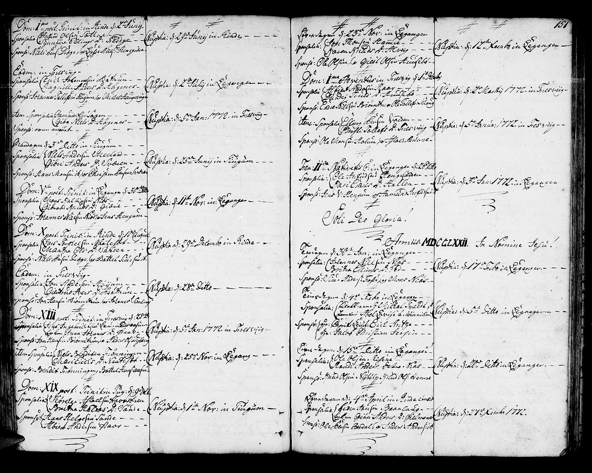 Leikanger sokneprestembete, SAB/A-81001: Parish register (official) no. A 4, 1770-1791, p. 151