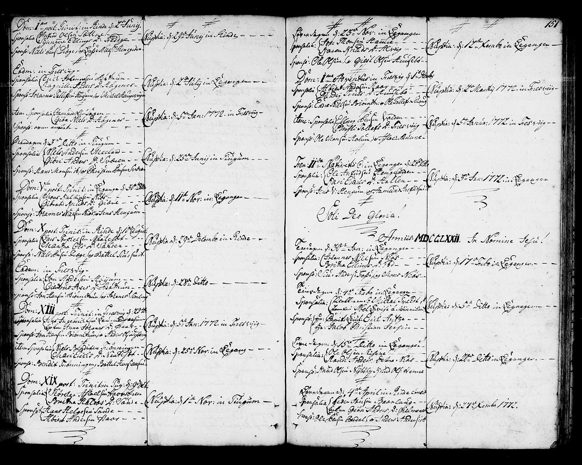 Leikanger sokneprestembete, AV/SAB-A-81001/H/Haa/Haaa/L0004: Parish register (official) no. A 4, 1770-1791, p. 151