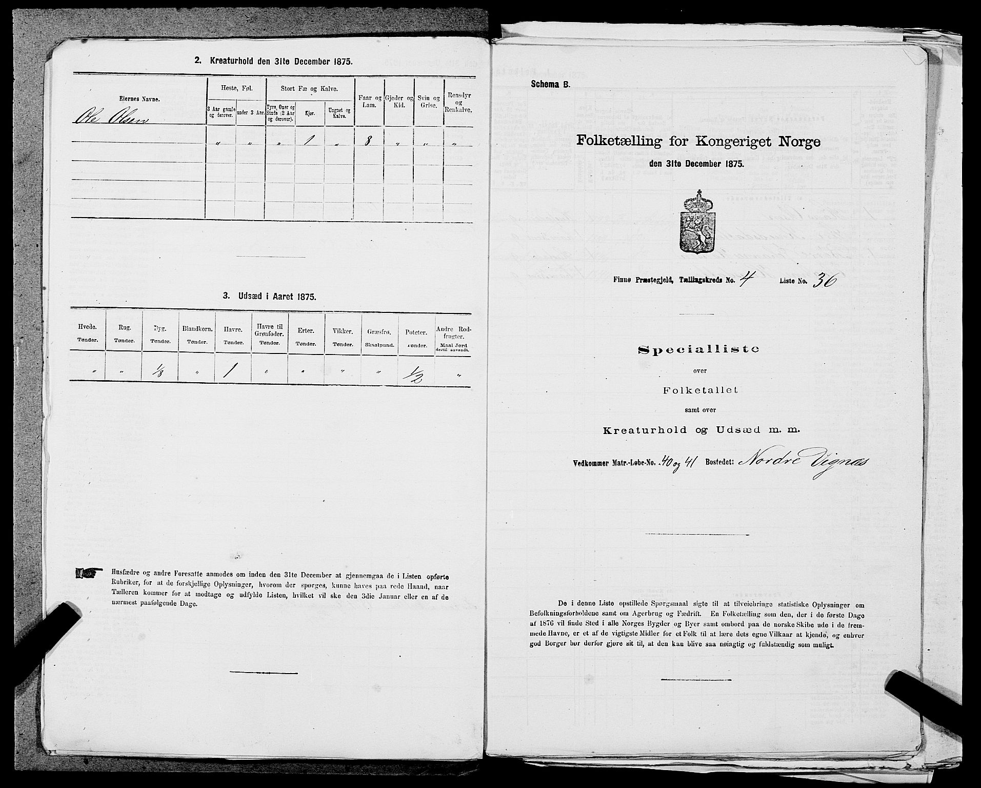 SAST, 1875 census for 1141P Finnøy, 1875, p. 449