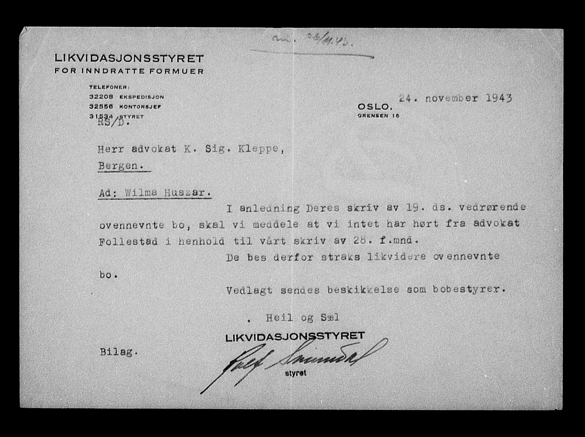 Justisdepartementet, Tilbakeføringskontoret for inndratte formuer, AV/RA-S-1564/H/Hc/Hcd/L1000: --, 1945-1947, p. 64