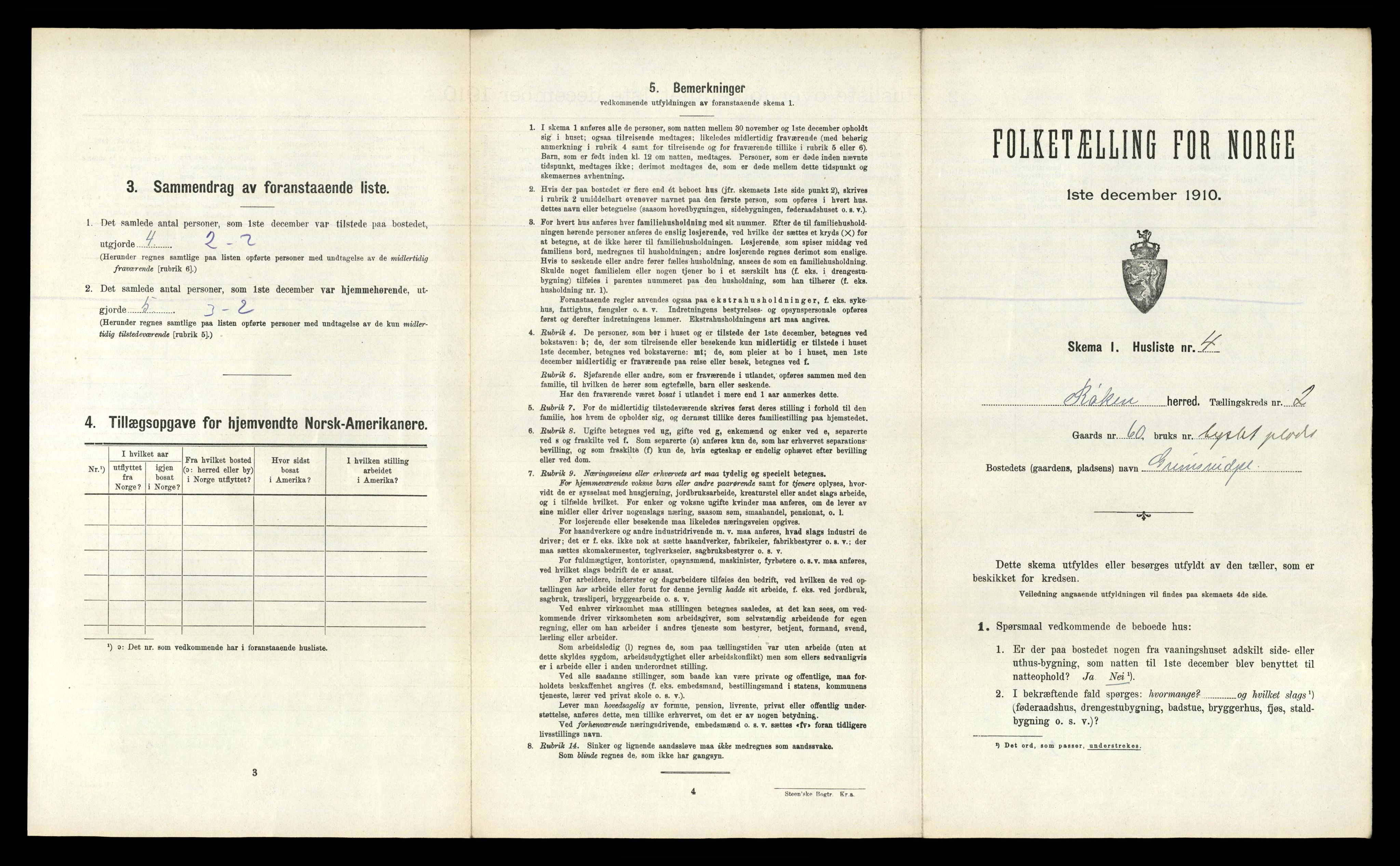 RA, 1910 census for Røyken, 1910, p. 167