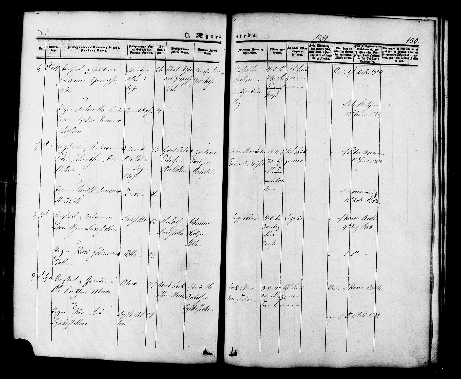 Ministerialprotokoller, klokkerbøker og fødselsregistre - Møre og Romsdal, AV/SAT-A-1454/546/L0594: Parish register (official) no. 546A02, 1854-1882, p. 130