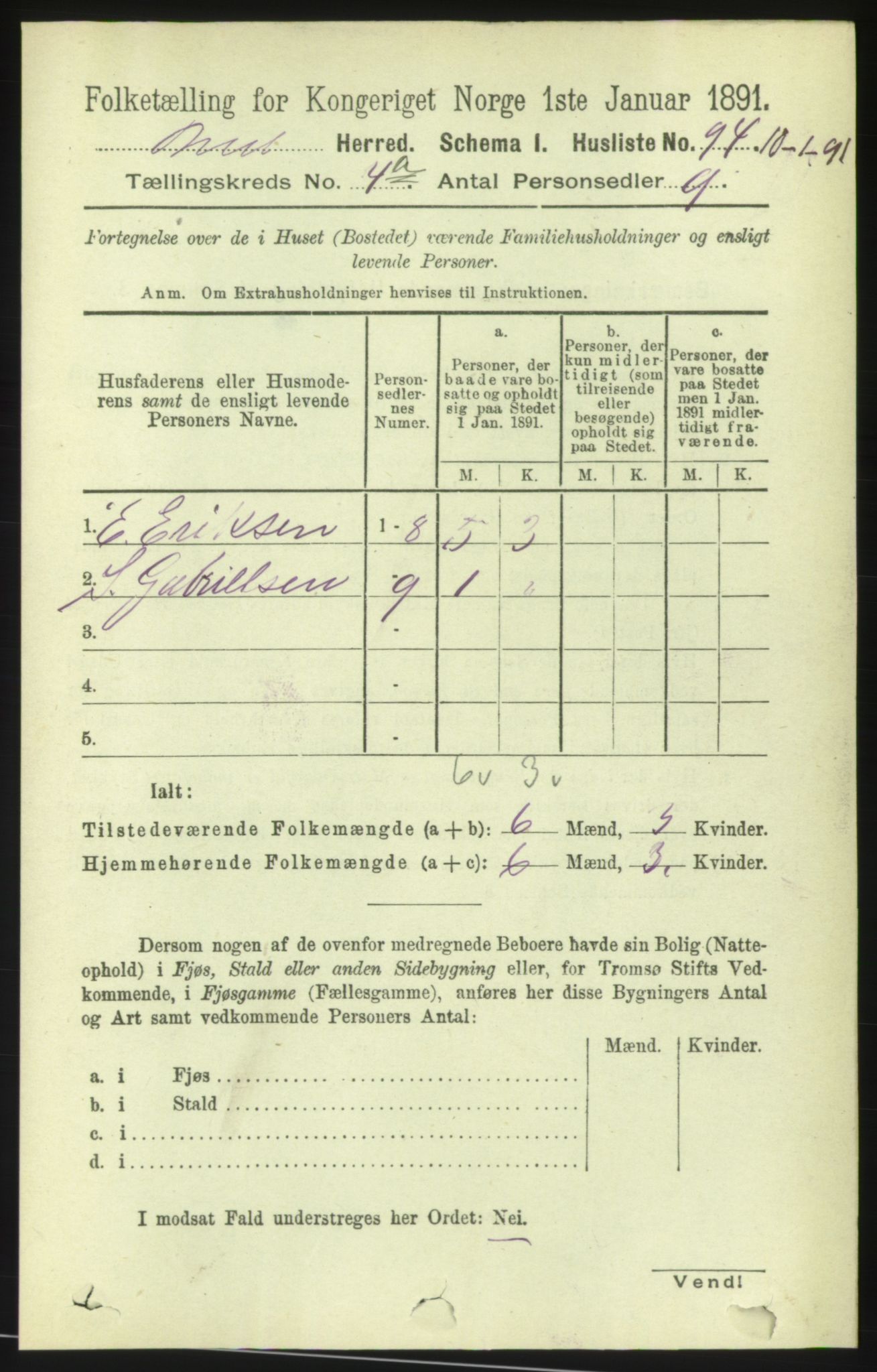 RA, 1891 census for 1549 Bud, 1891, p. 2158