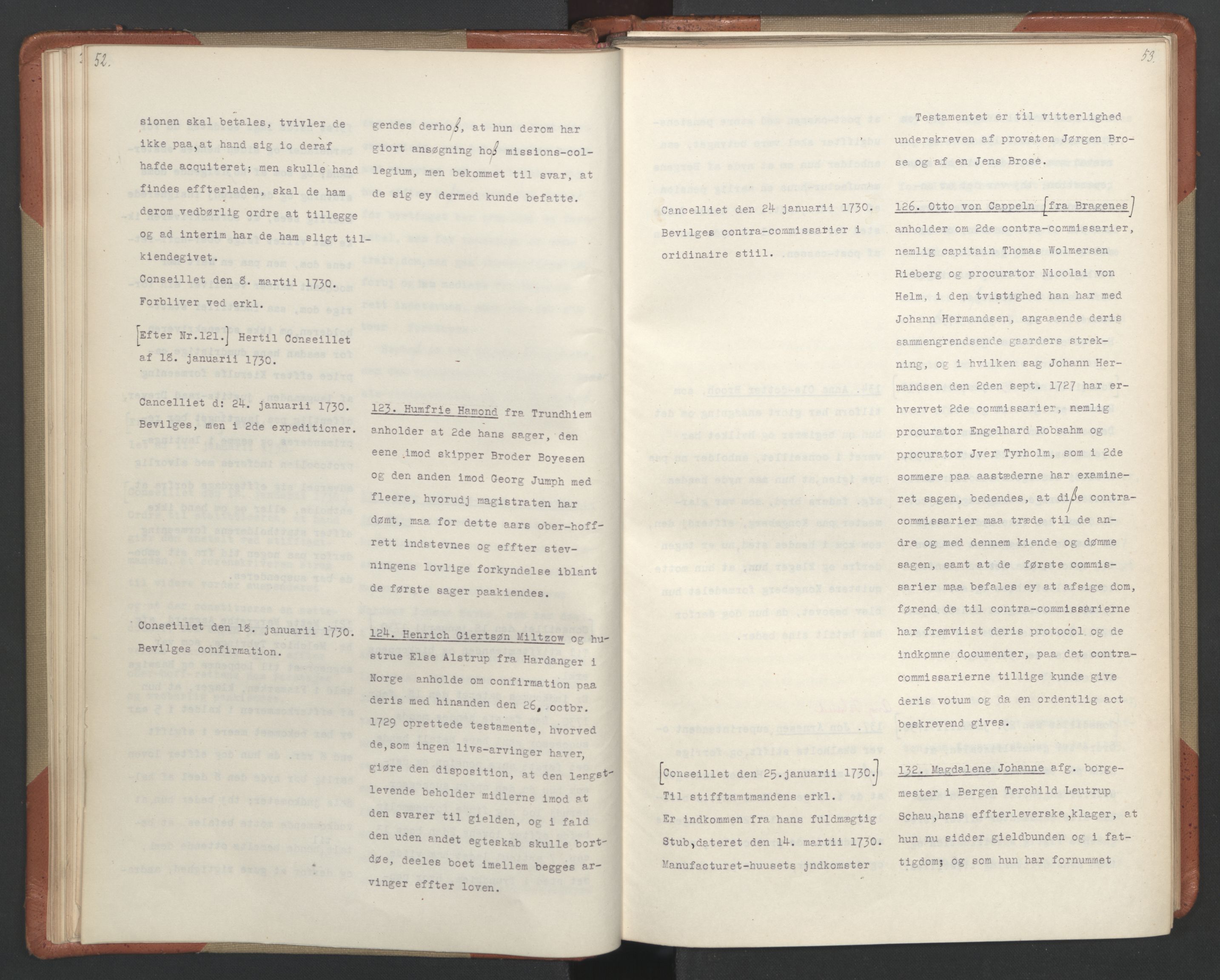 Avskriftsamlingen, AV/RA-EA-4022/F/Fa/L0093: Supplikker, 1730, p. 30